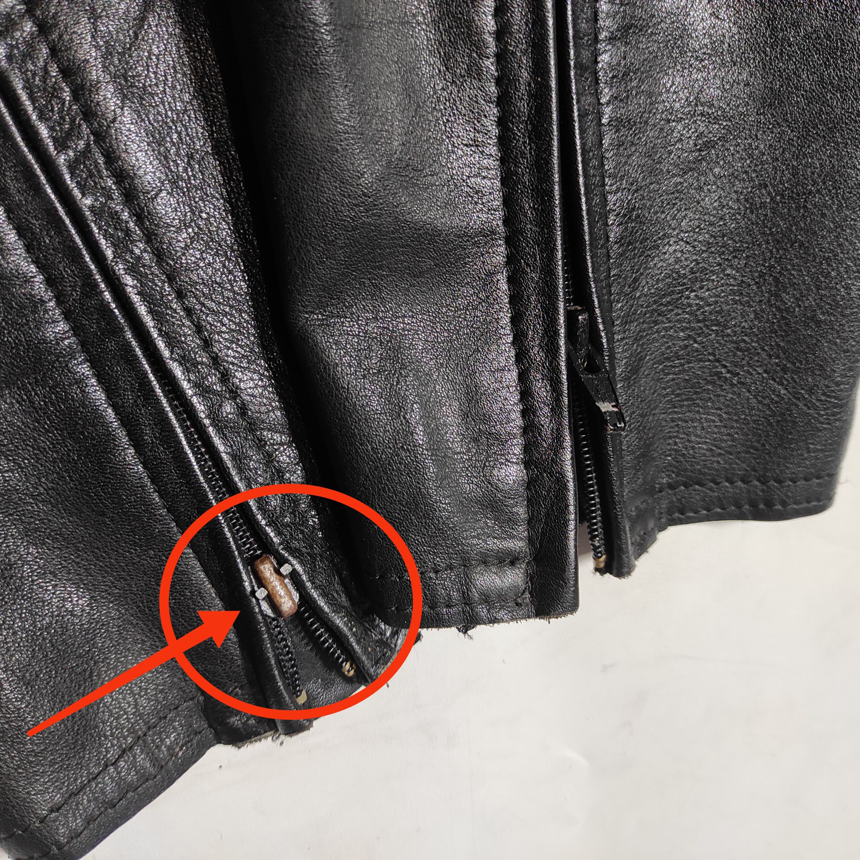 Leather 🔥Genuine Leather Biker motobike Size US 28 / EU 44 - 12 Thumbnail