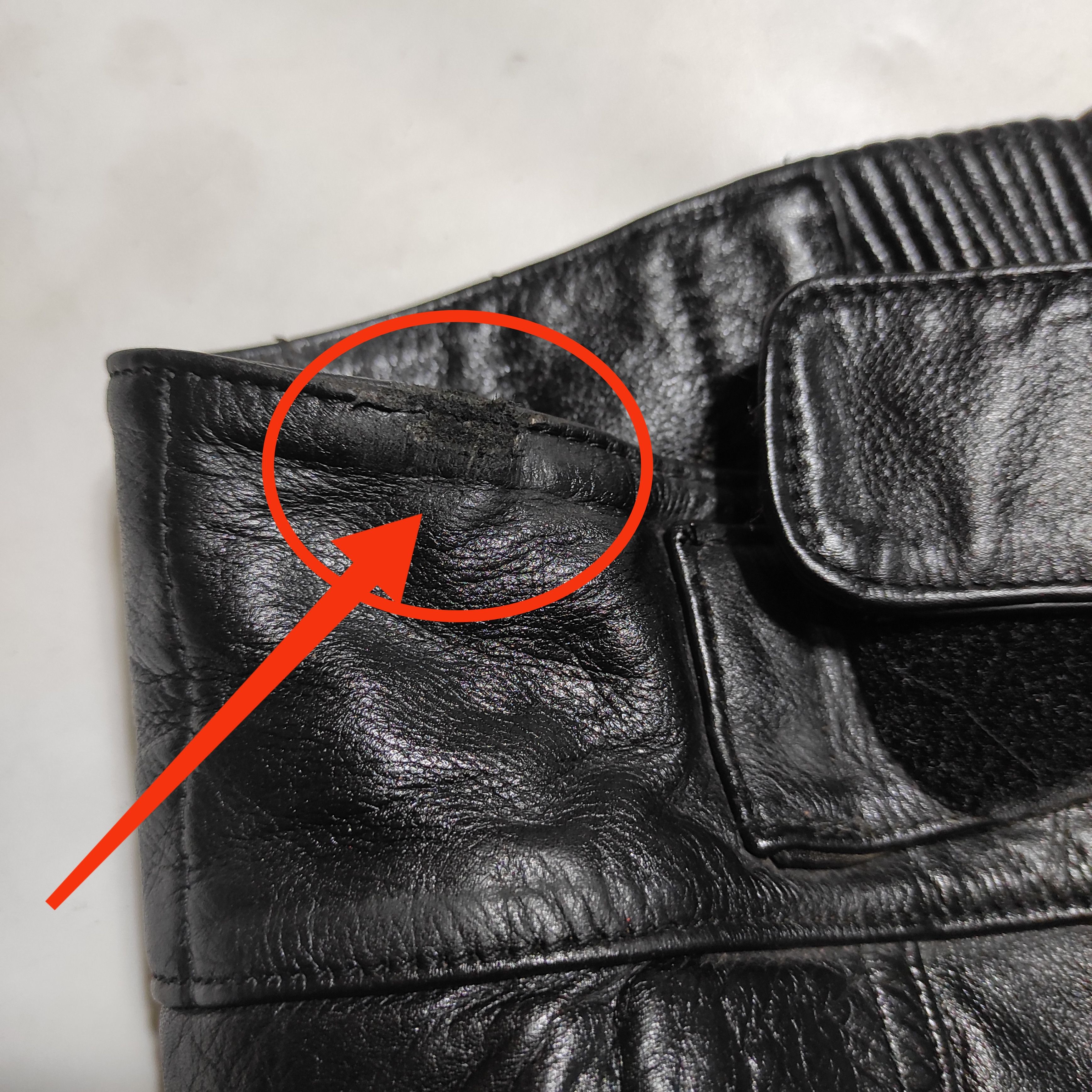 Leather 🔥Genuine Leather Biker motobike Size US 28 / EU 44 - 13 Thumbnail