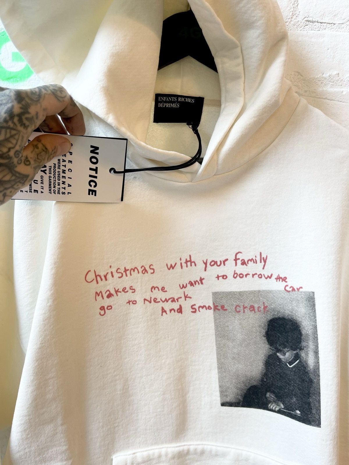 Enfants Riches Deprimes ERD 1/5 SMOKE CRACK IN NEWARK HOODIE Enfants Riches Deprimes ERD 1/5 SMOKE CRACK IN NEWARK HOODIE