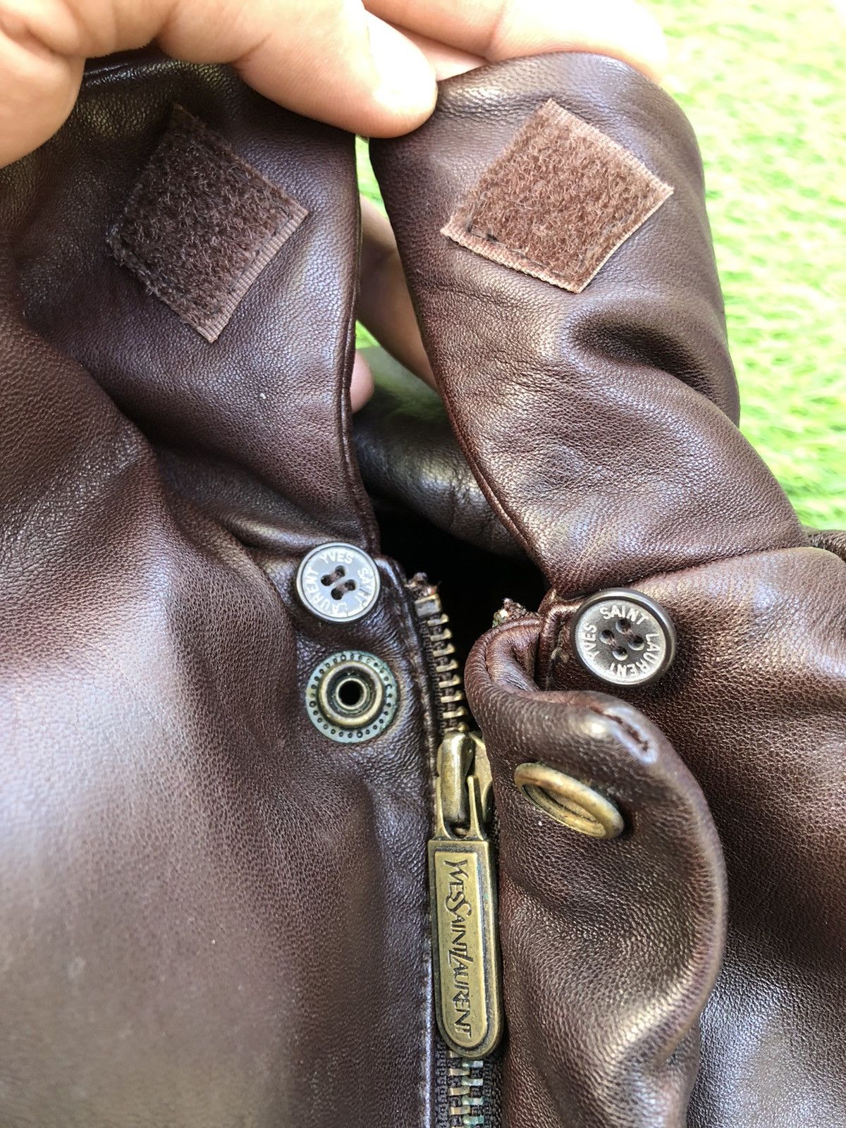 Yves Saint Laurent Vintage🔥YVES SAINT LAURENT POUR HOMME🔥Leather Jacket 90’s Size US L / EU 52-54 / 3 - 19 Thumbnail