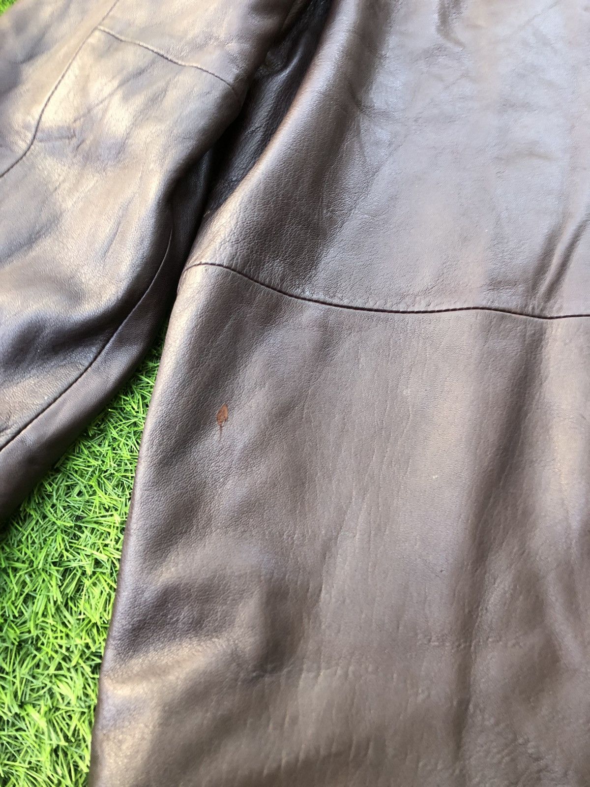 Yves Saint Laurent Vintage🔥YVES SAINT LAURENT POUR HOMME🔥Leather Jacket 90’s Size US L / EU 52-54 / 3 - 21 Thumbnail