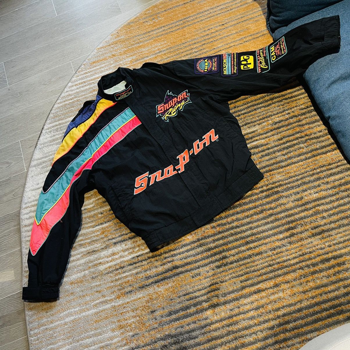 Vintage Snap On Racing Nylons Patch Work Jacket | Grailed