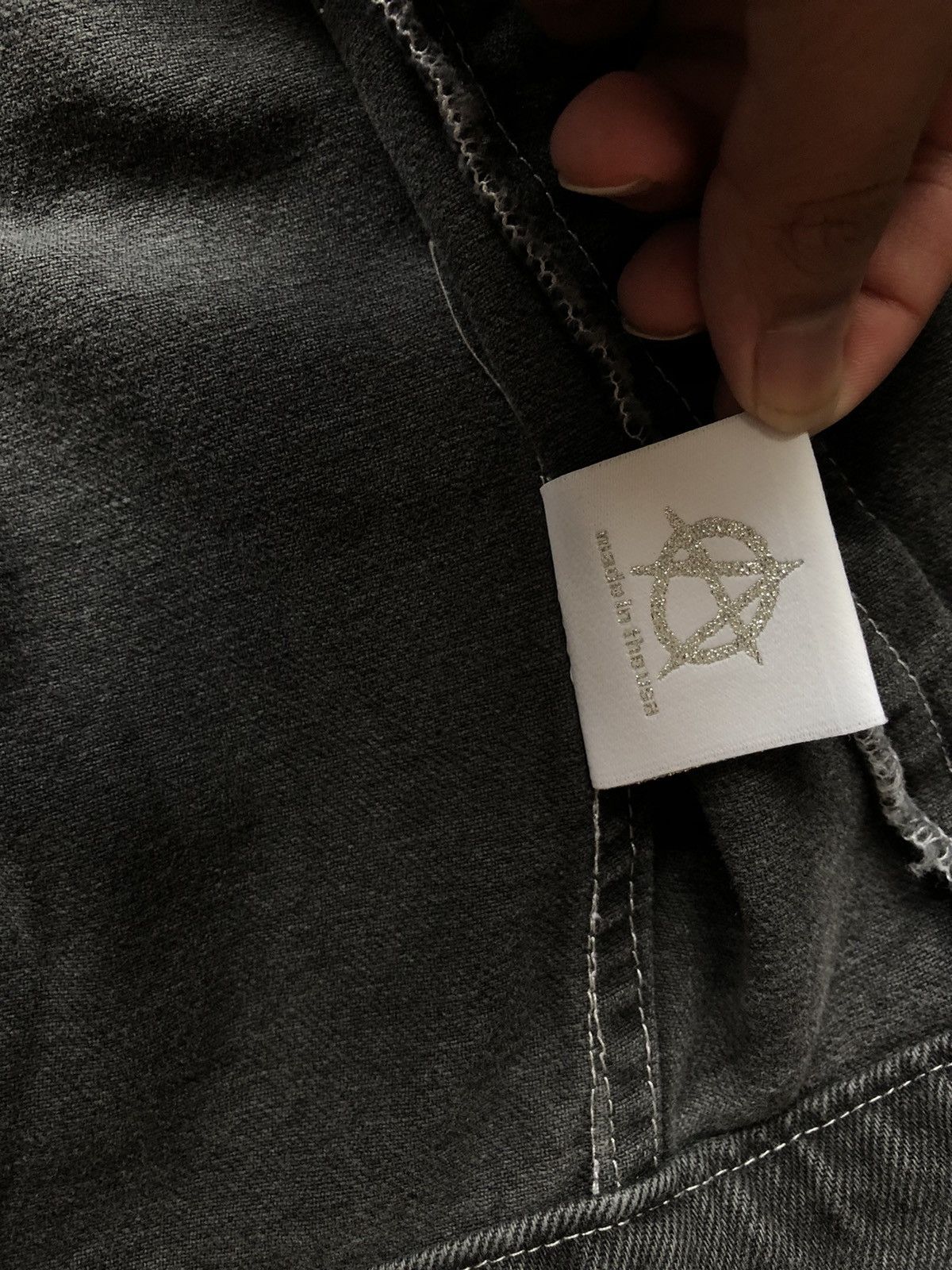 Revenge Revenge denim jacket Black/white embroidered Size US S / EU 44-46 / 1 - 7 Thumbnail