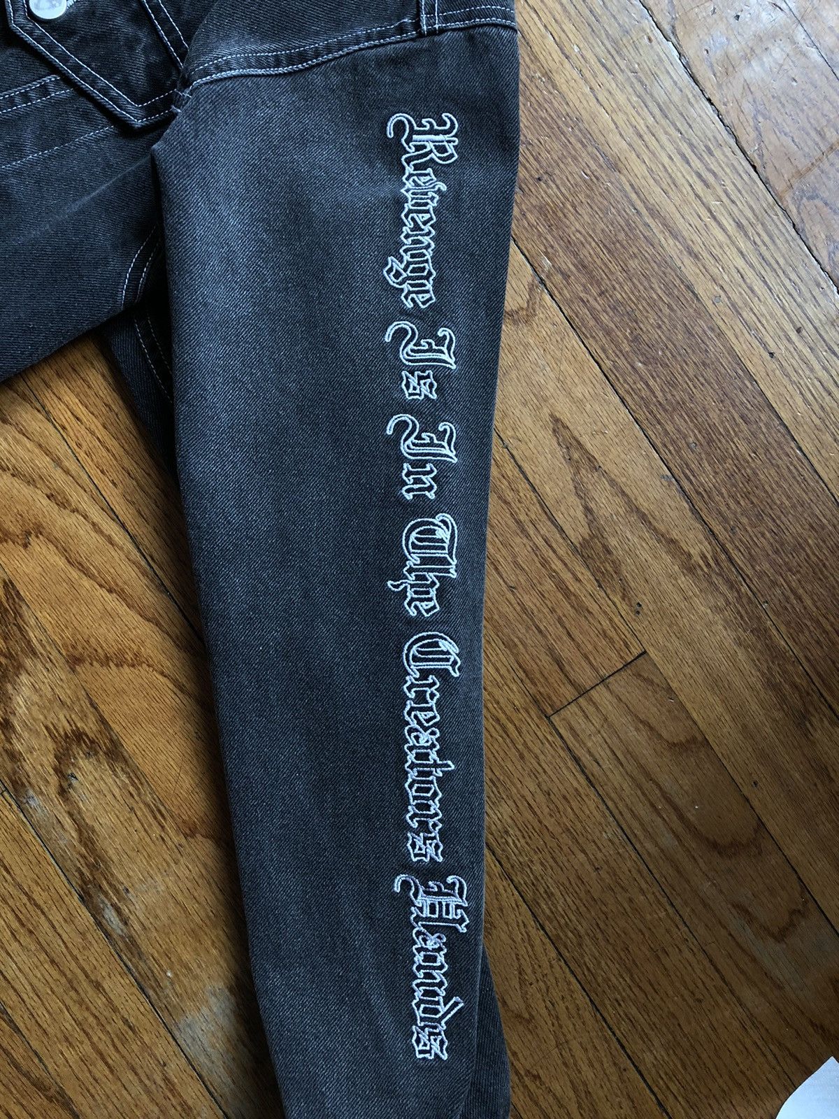 Revenge Revenge denim jacket Black/white embroidered Size US S / EU 44-46 / 1 - 3 Thumbnail