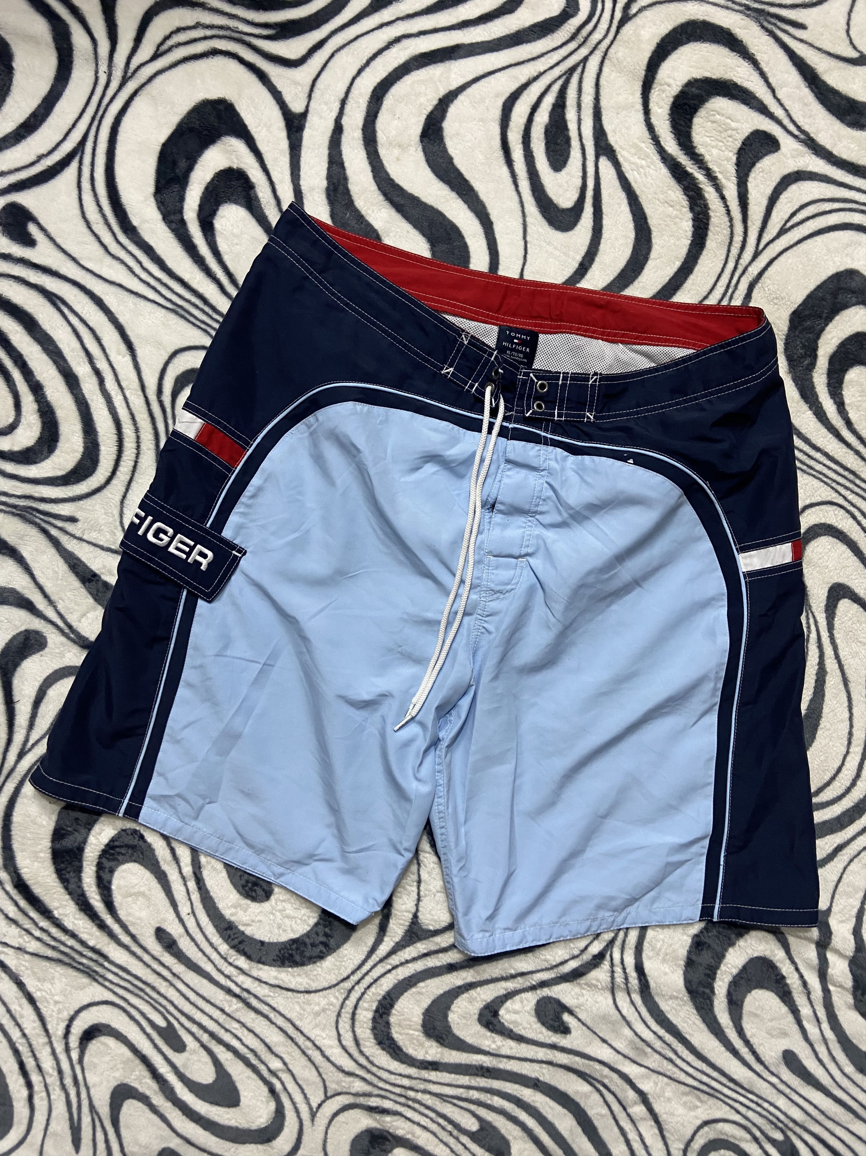 Tommy Hilfiger × Vintage Tommy Hilfiger Mens Nylon Swim Shorts Size US 36 / EU 52 - 1 Thumbnail