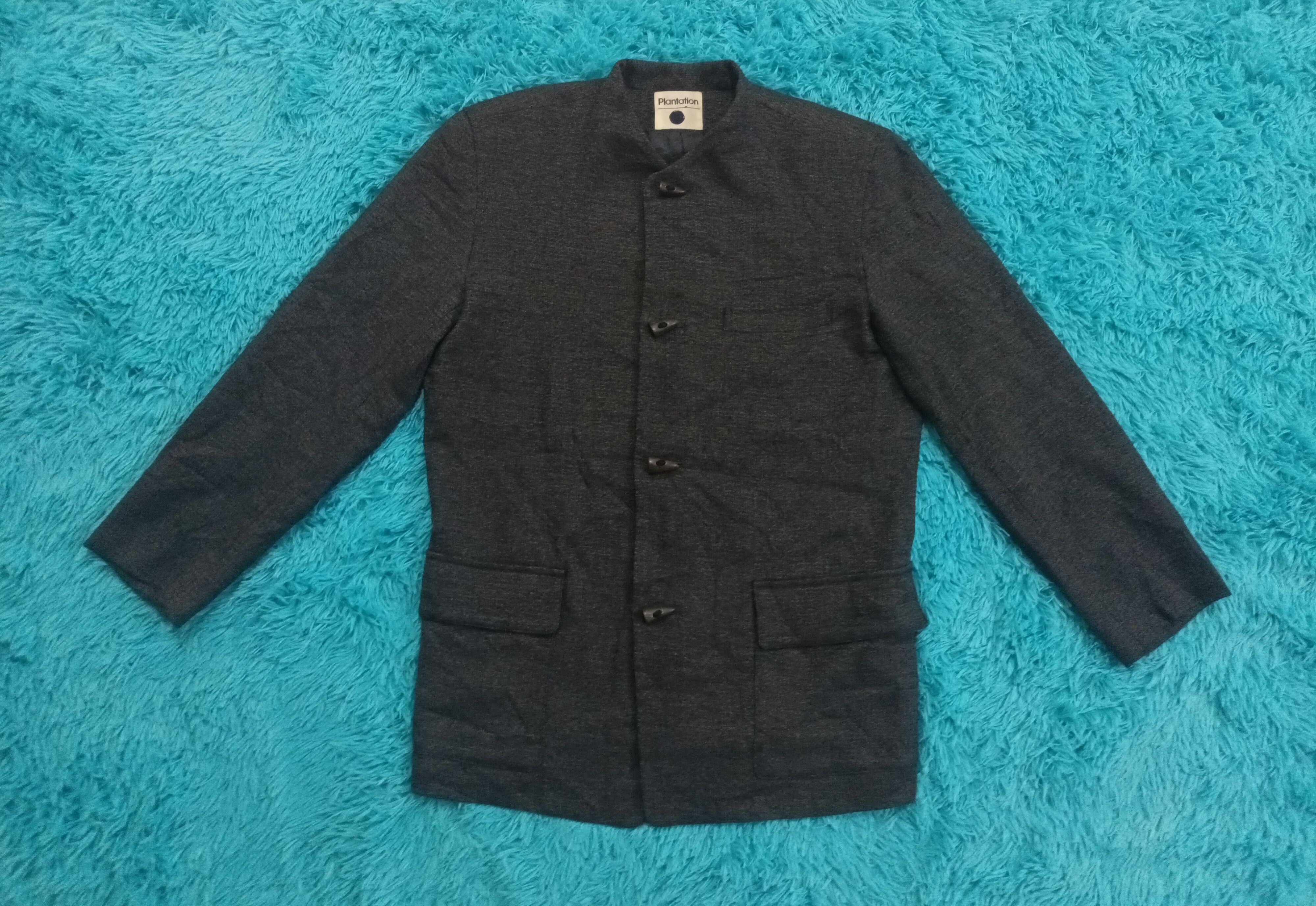 image of Archival Clothing x Issey Miyake Plantation Button Up Jacket in Grey, Men's (Size Medium)