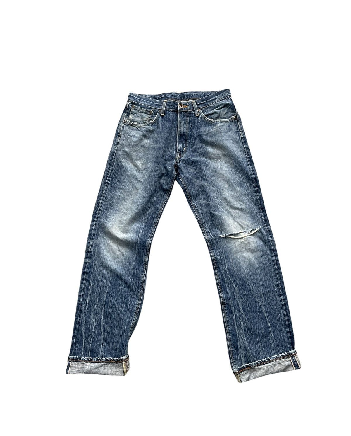 Edwin Vintage Edwin 505ZX Selvedge Aging Distressed Size US 32 / EU 48 - 1 Thumbnail