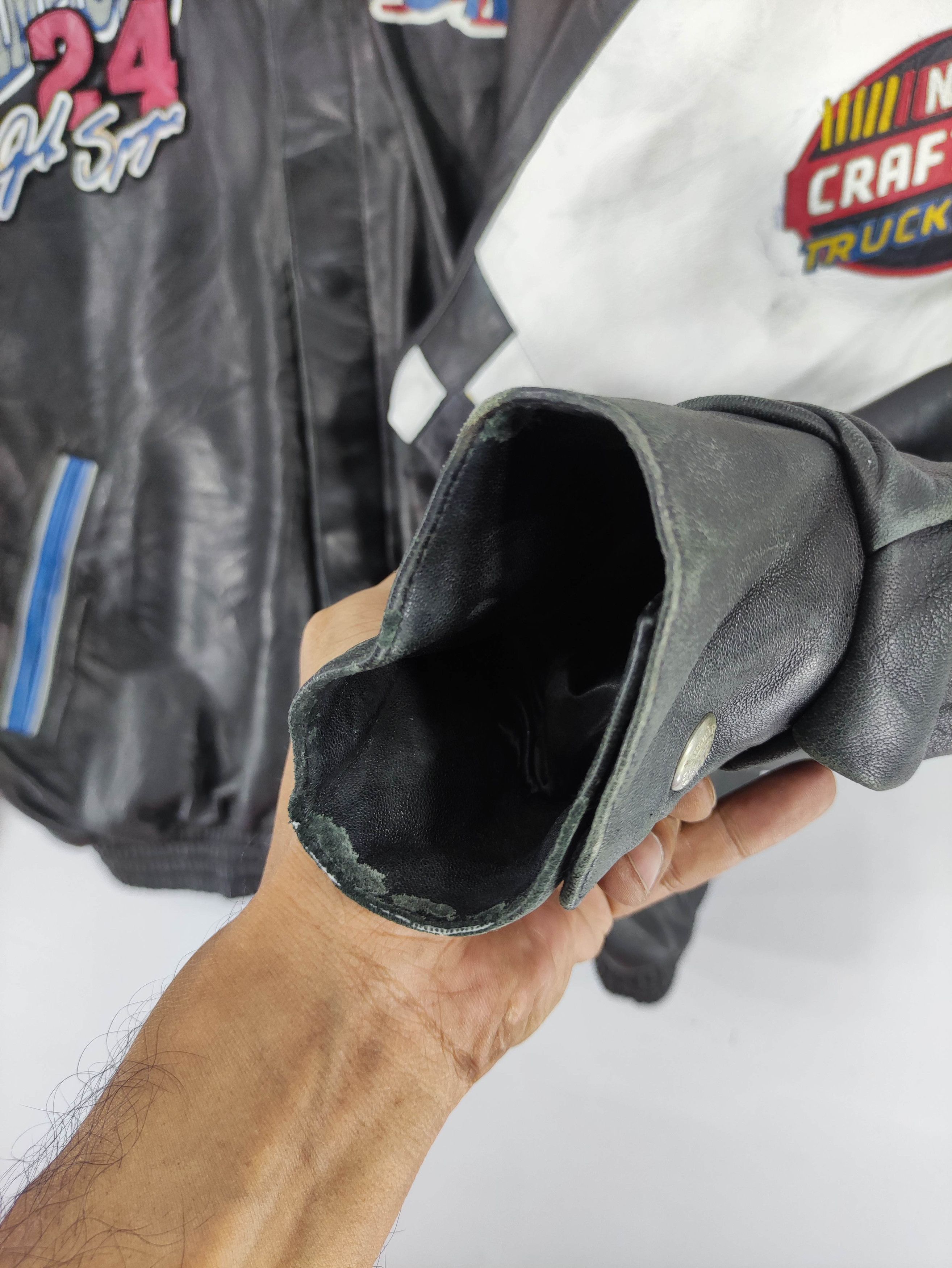 NASCAR Vintage Nascar Leather Jacket Big Logo Size US XL / EU 56 / 4 - 6 Thumbnail
