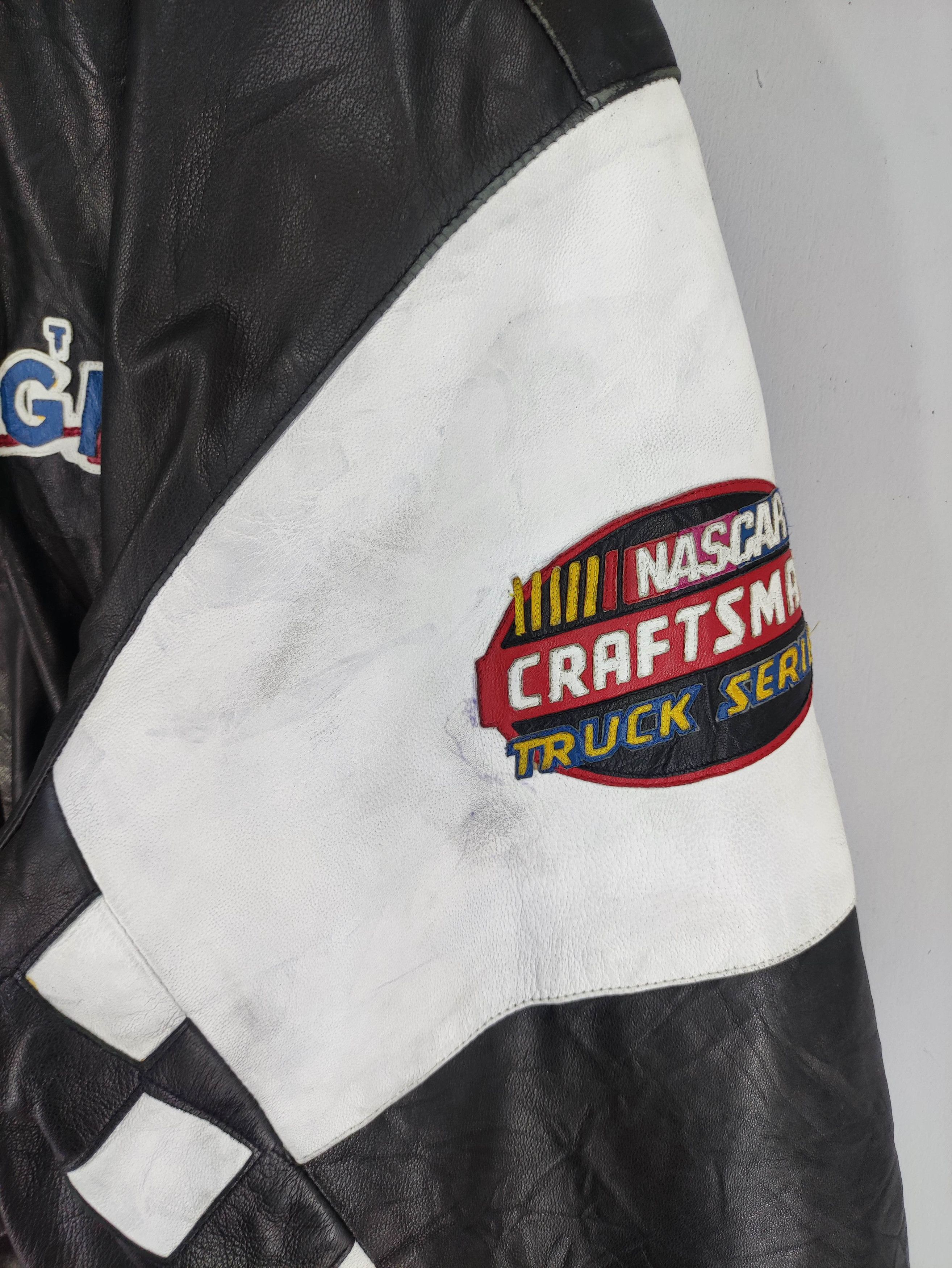 NASCAR Vintage Nascar Leather Jacket Big Logo Size US XL / EU 56 / 4 - 3 Thumbnail