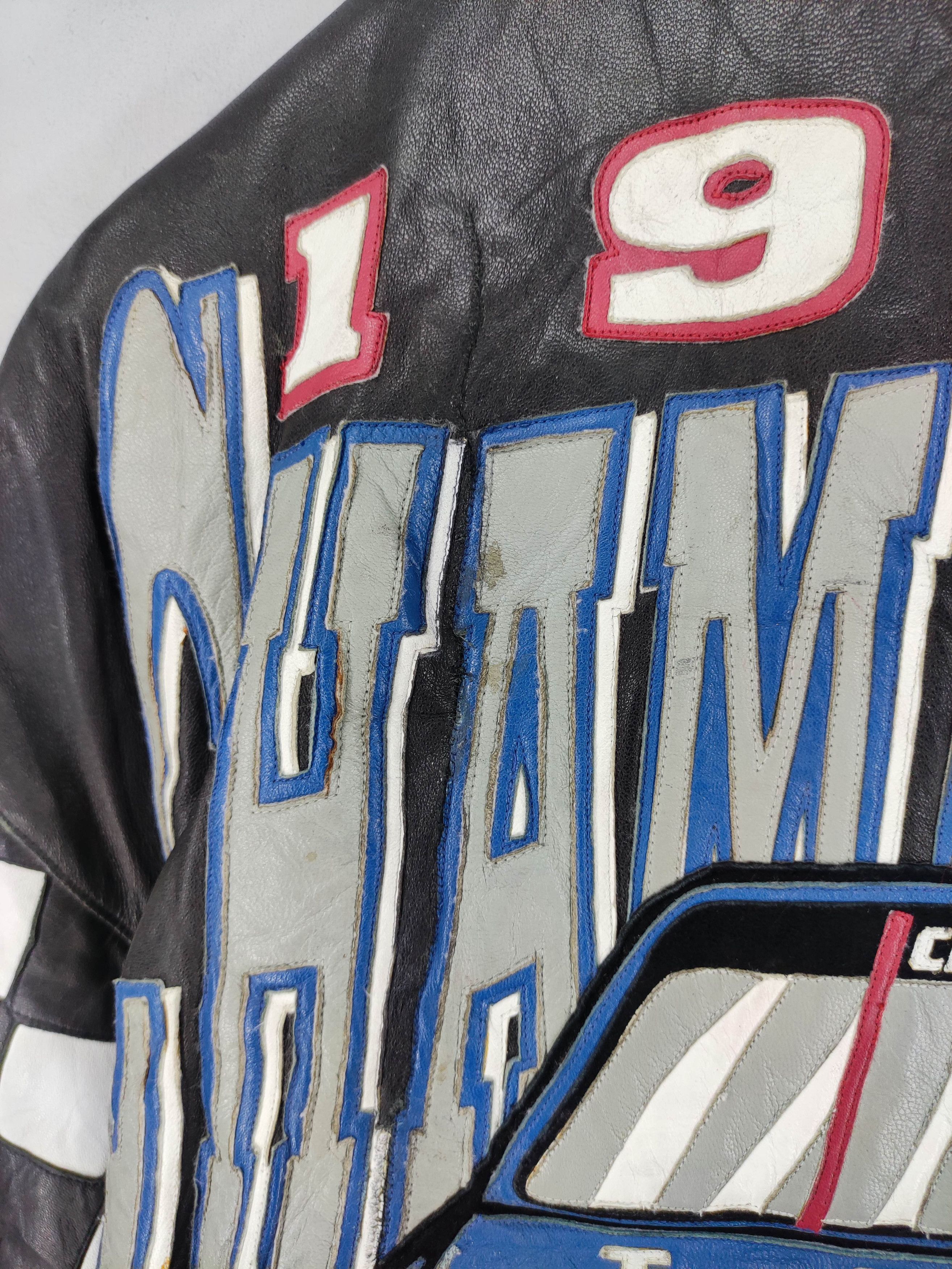 NASCAR Vintage Nascar Leather Jacket Big Logo Size US XL / EU 56 / 4 - 14 Thumbnail