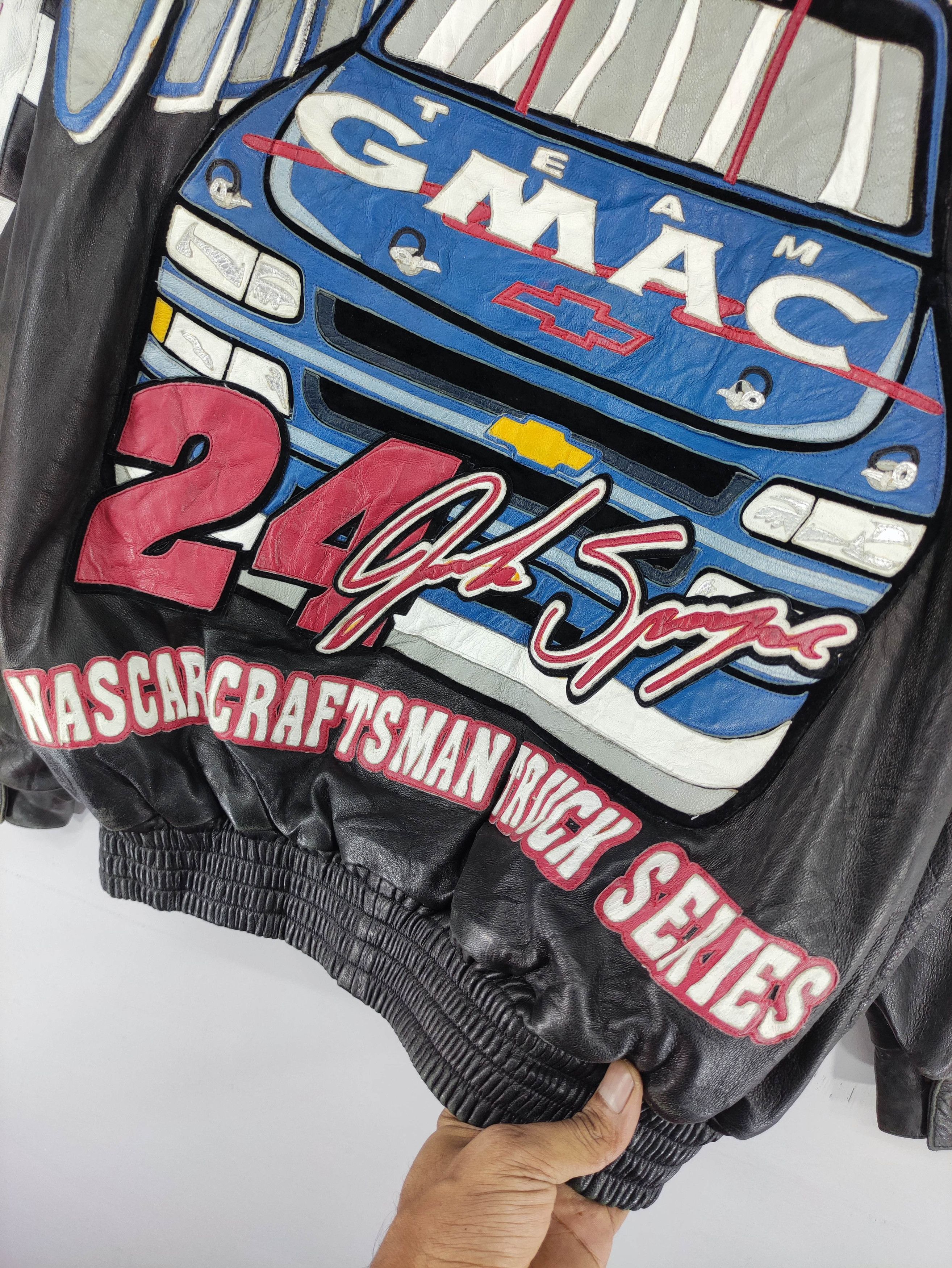 NASCAR Vintage Nascar Leather Jacket Big Logo Size US XL / EU 56 / 4 - 15 Thumbnail