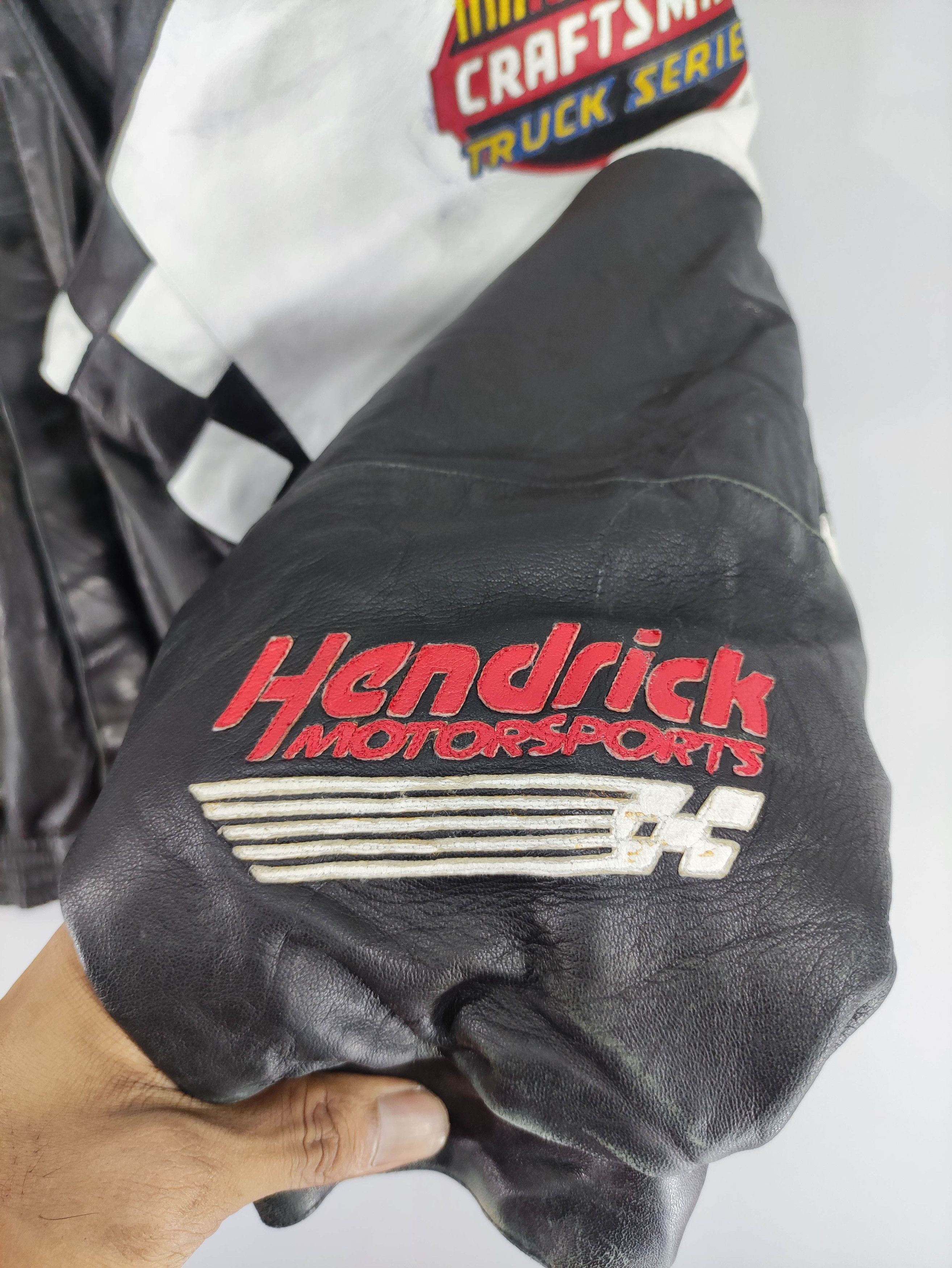 NASCAR Vintage Nascar Leather Jacket Big Logo Size US XL / EU 56 / 4 - 4 Thumbnail