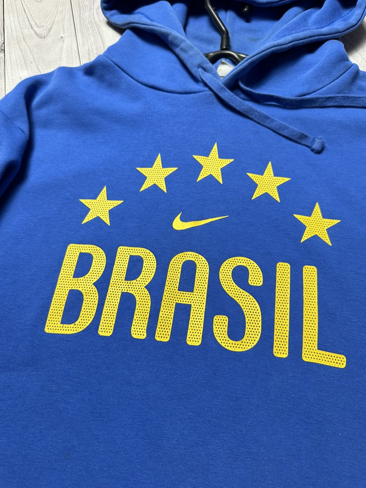 Nike × Vintage Vintage Nike Brasil soccer hoodie Brazil 2010 size M logo Size US M / EU 48-50 / 2 - 3 Thumbnail