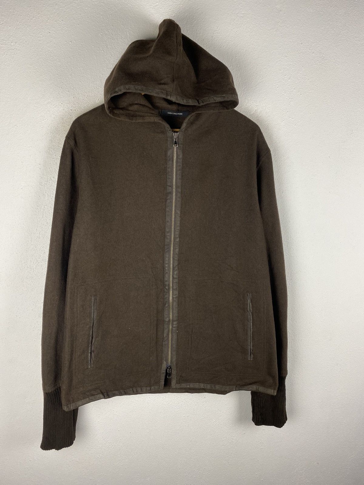 GIAN CARLO ROSSI GIAN CARLO ROSSI WOOL HOODIE JACKET Size US L / EU 52-54 / 3 - 2 Thumbnail