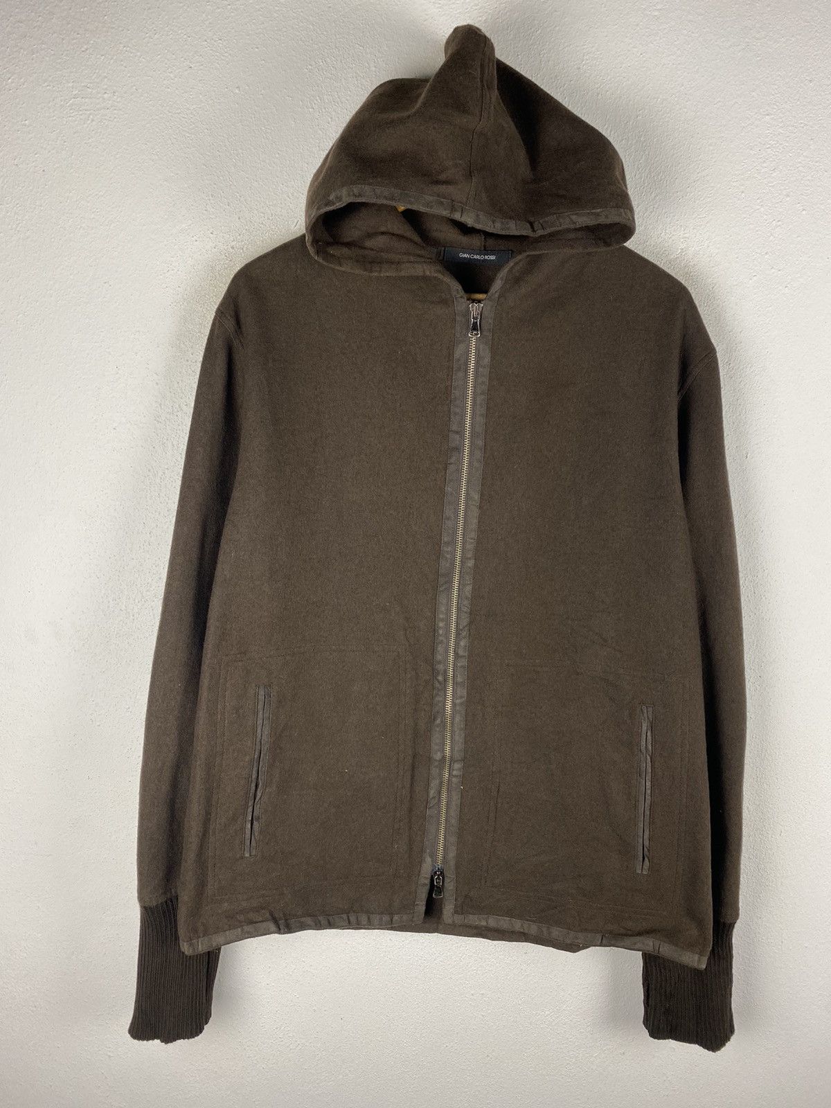 GIAN CARLO ROSSI GIAN CARLO ROSSI WOOL HOODIE JACKET Size US L / EU 52-54 / 3 - 3 Thumbnail