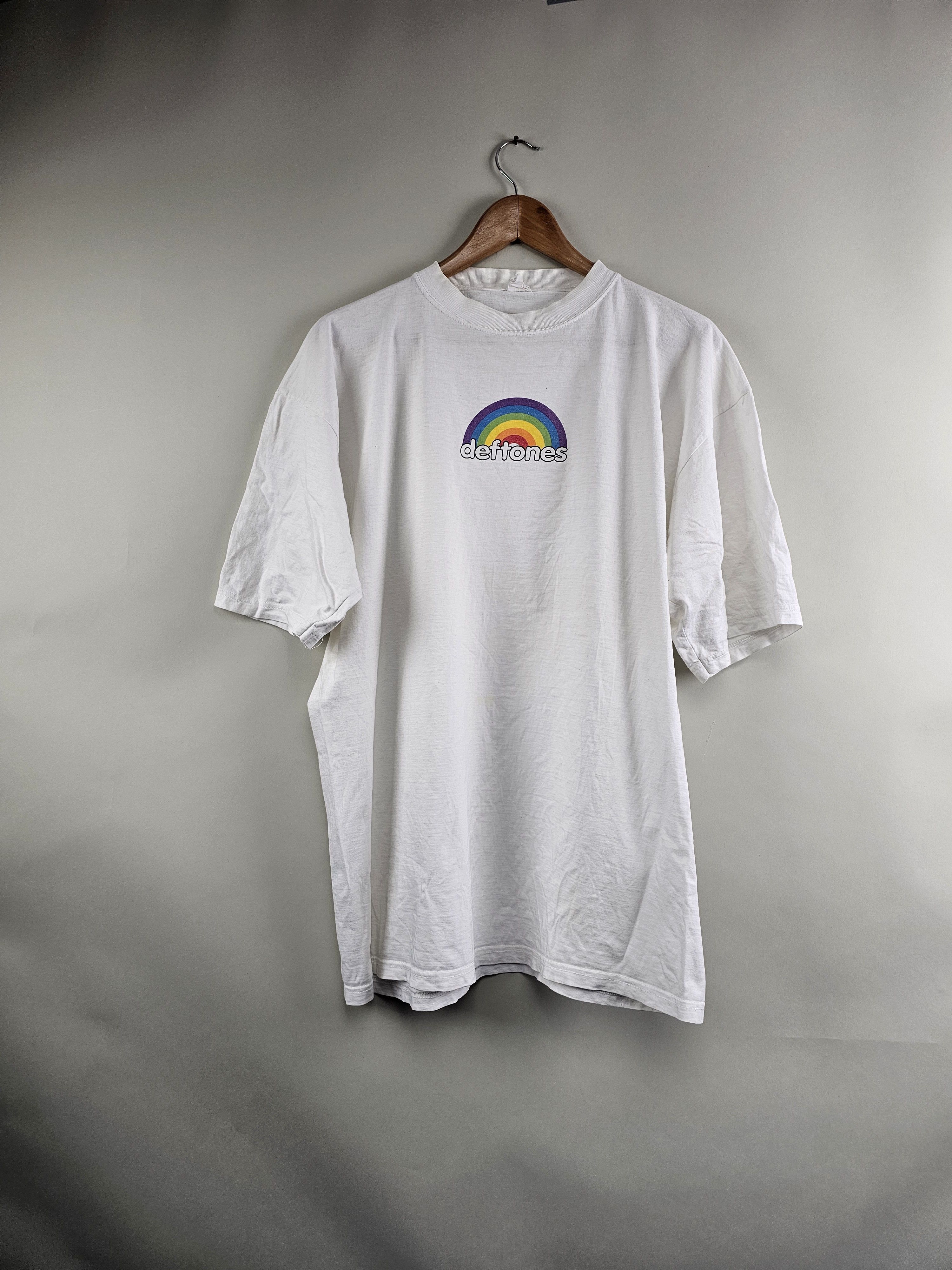 Band Tees × Vintage 1997 Deftones Grail White Rainbow Vintage T Shirt 90's Size US XL / EU 56 / 4 - 10 Thumbnail