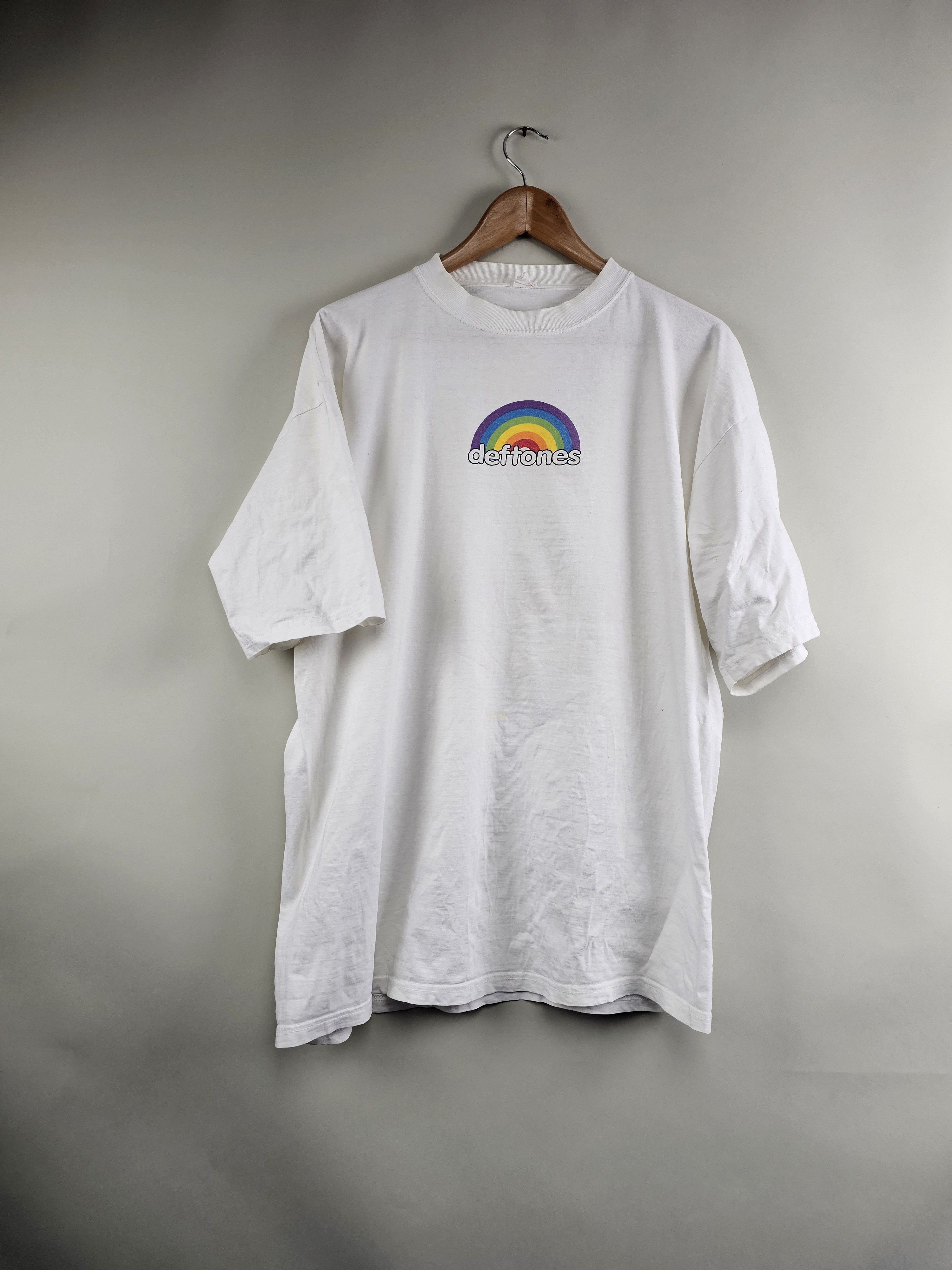 Band Tees × Vintage 1997 Deftones Grail White Rainbow Vintage T Shirt 90's Size US XL / EU 56 / 4 - 2 Thumbnail