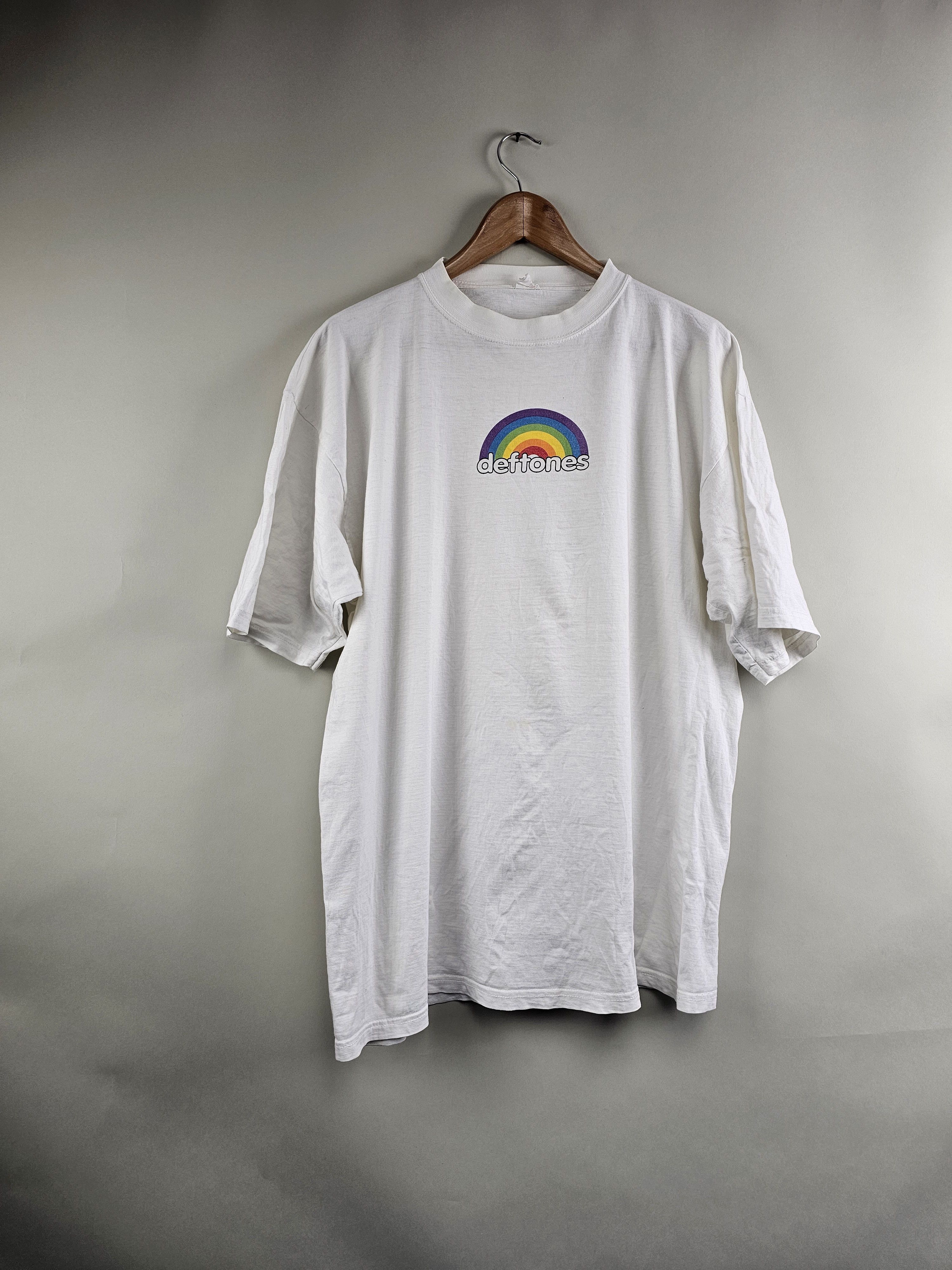 Band Tees × Vintage 1997 Deftones Grail White Rainbow Vintage T Shirt 90's Size US XL / EU 56 / 4 - 3 Thumbnail