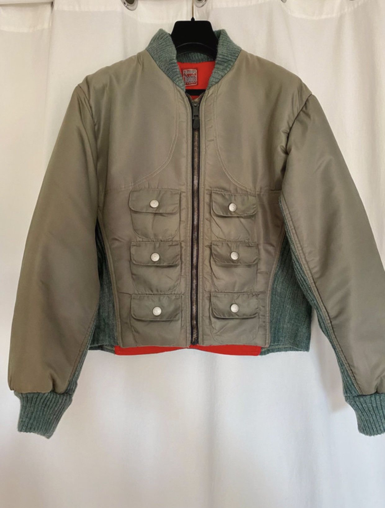 Jean Paul Gaultier archive abs multipocket bomber jacket.