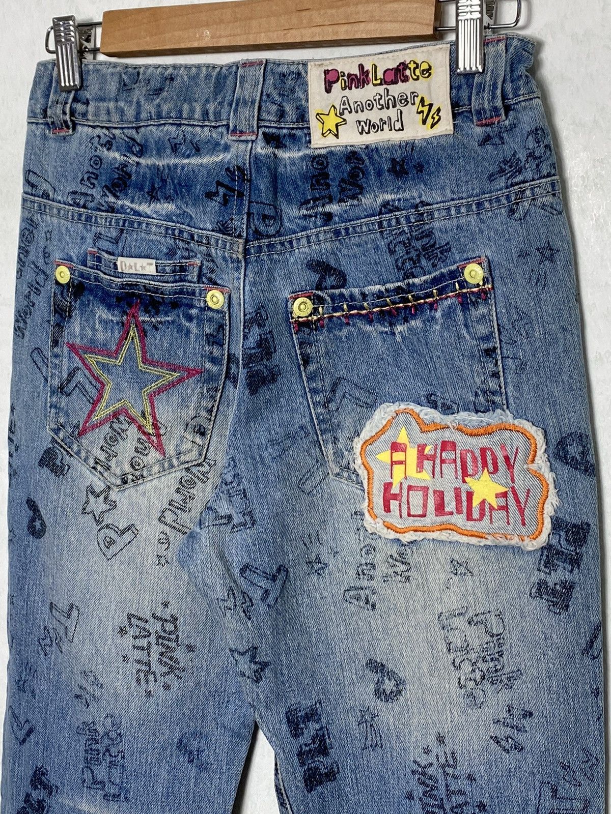 Japanese Brand Vintage Pinklatte Printed BondageTactical Pants / Hysteric Size US 27 - 7 Thumbnail