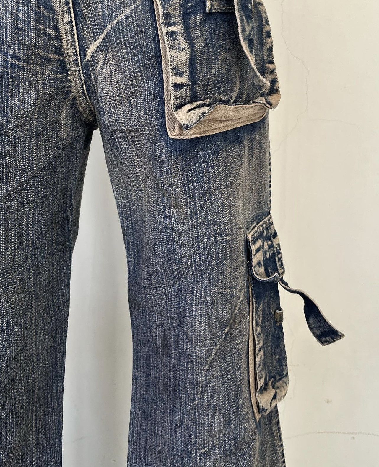 Dolce & Gabbana × Japanese Brand Y2K multipocket flared/bootcut Japanese cargo jeans. Size US 30 / EU 46 - 6 Thumbnail