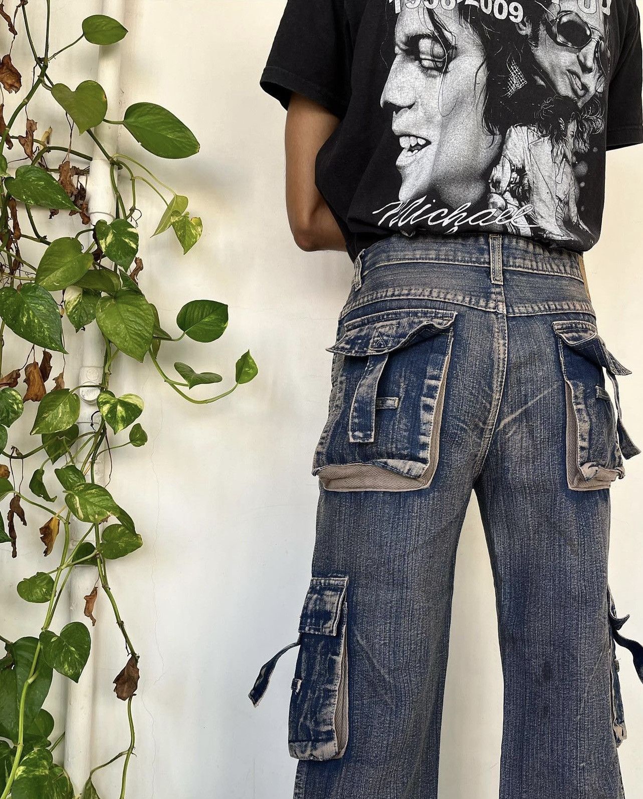 Dolce & Gabbana × Japanese Brand Y2K multipocket flared/bootcut Japanese cargo jeans. Size US 30 / EU 46 - 3 Thumbnail