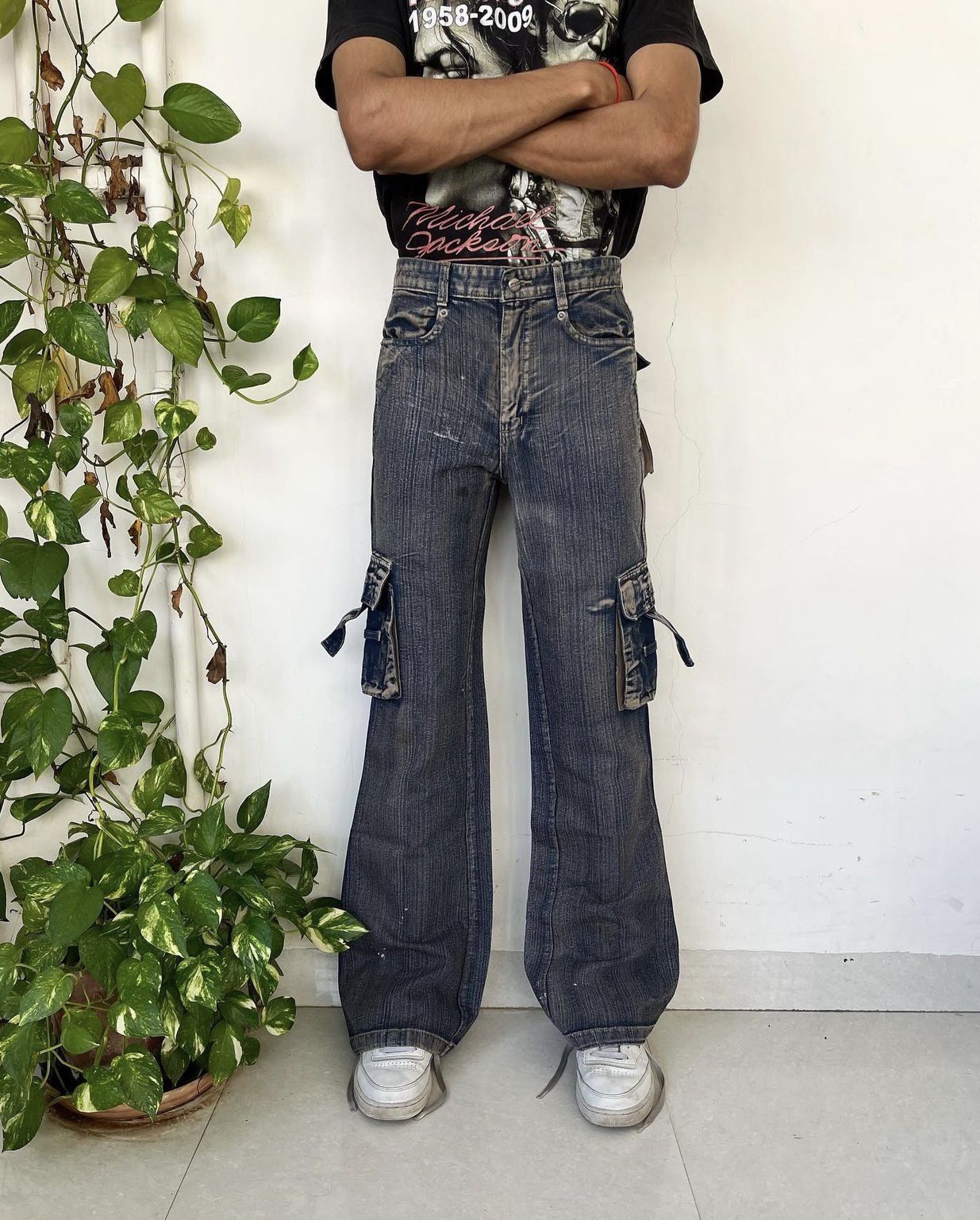 Dolce & Gabbana × Japanese Brand Y2K multipocket flared/bootcut Japanese cargo jeans. Size US 30 / EU 46 - 1 Thumbnail