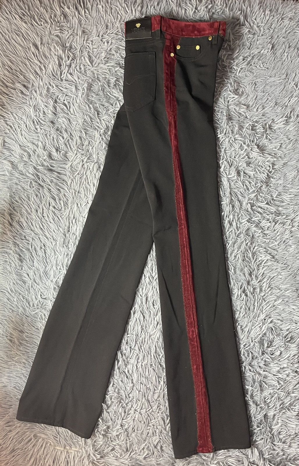 Versace × Versace Jeans Couture Versace 00s vintage avant Garde palazzo pants Size 28" / US 6 / IT 42 - 2 Thumbnail