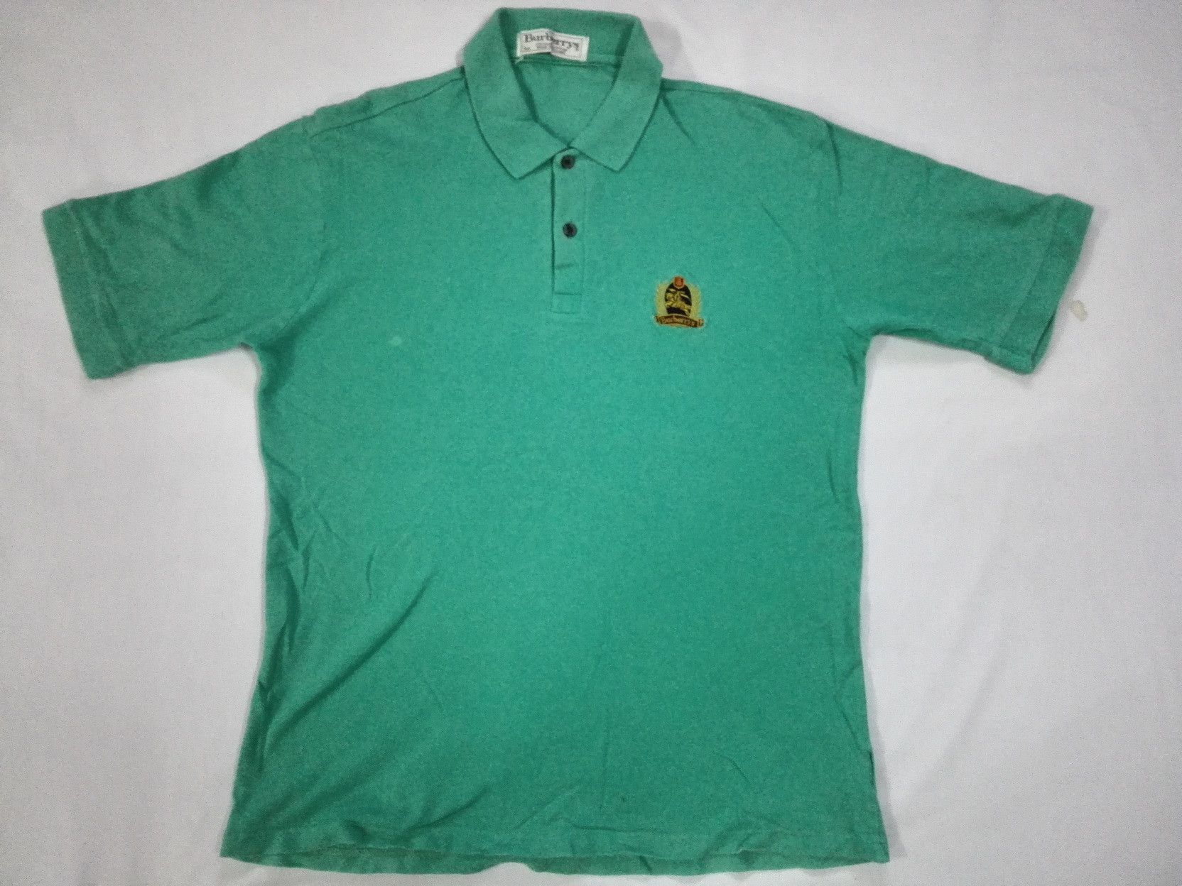 image of Burberry Made In England Golf London Polo in Green, Men's (Size Large)