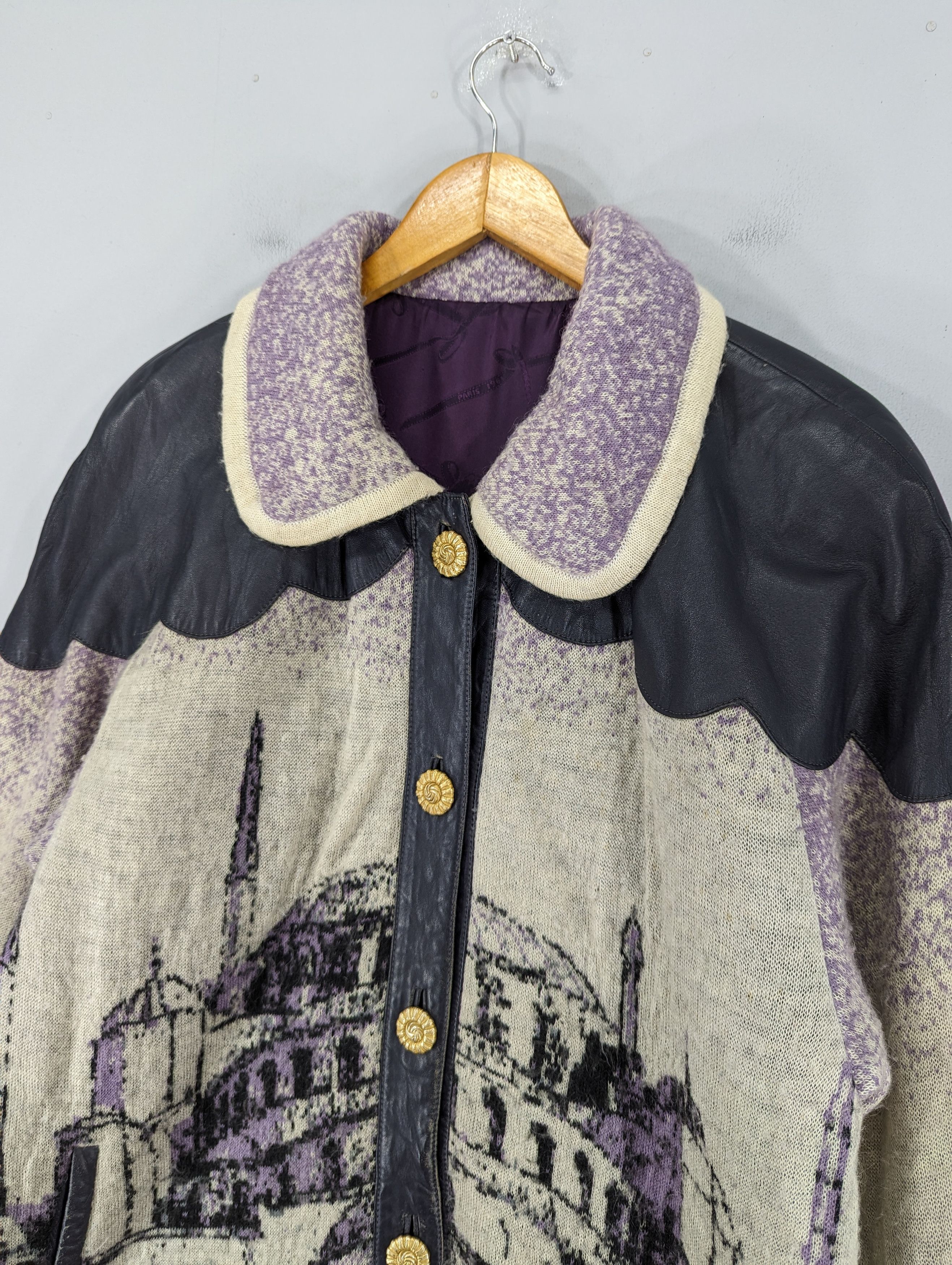 Vintage 🔥RARE🔥Vintage Unbrand Art Wool Long Coat Jacket Size L / US 10 / IT 46 - 4 Thumbnail