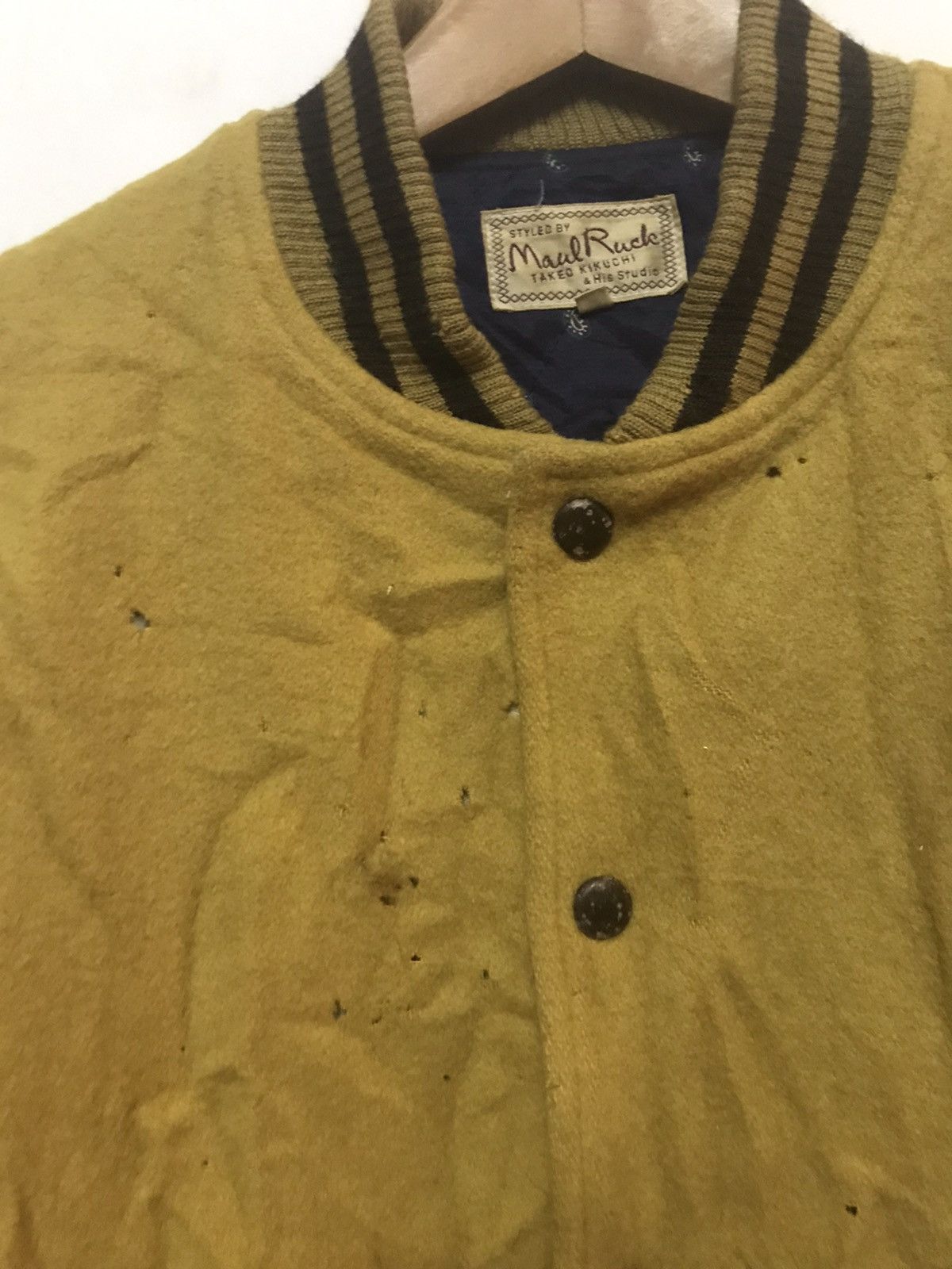 Vintage Vtg Maul Ruck Takeo Kikuchi distressed varsity jacket Size US L / EU 52-54 / 3 - 5 Thumbnail