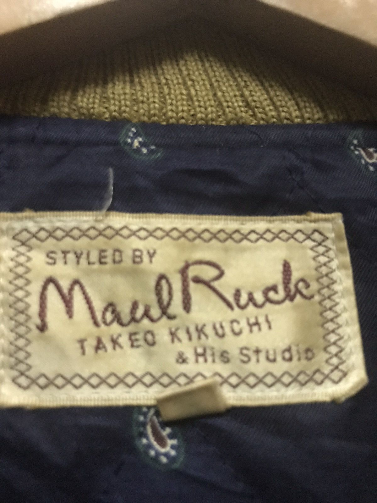 Vintage Vtg Maul Ruck Takeo Kikuchi distressed varsity jacket Size US L / EU 52-54 / 3 - 4 Thumbnail