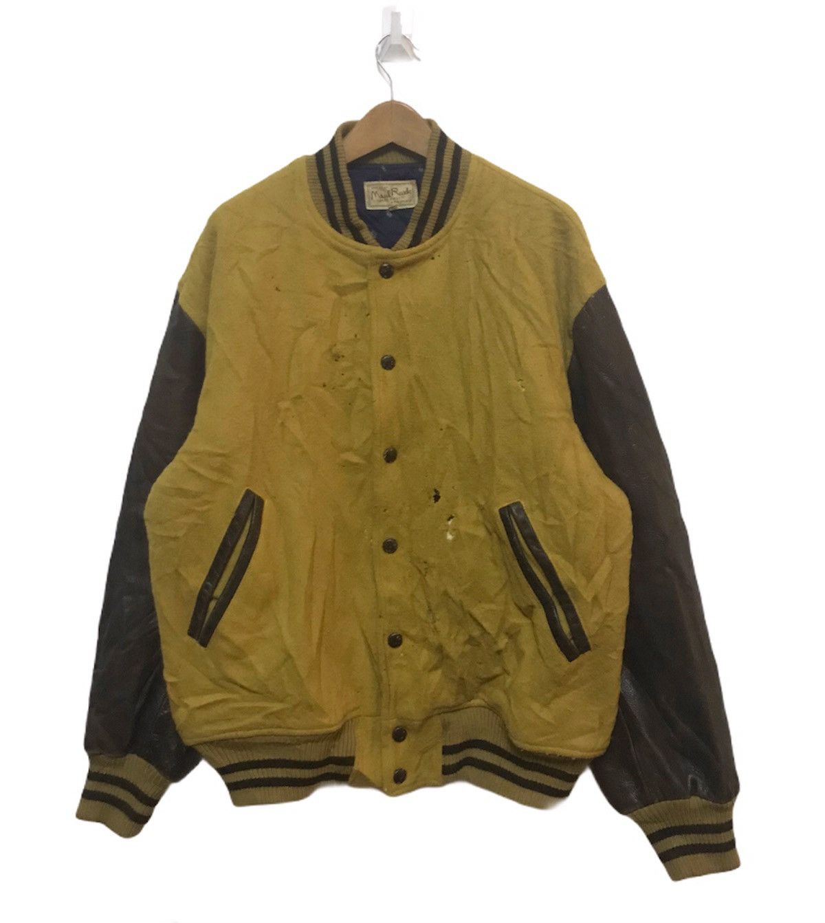 Vintage Vtg Maul Ruck Takeo Kikuchi distressed varsity jacket Size US L / EU 52-54 / 3 - 2 Thumbnail