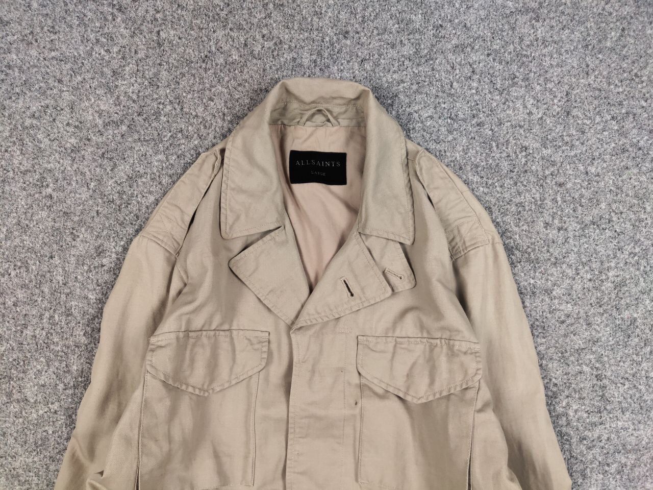 Allsaints Allsaints Field Beige Multi Pocket Vulcan Jacket Size US L / EU 52-54 / 3 - 8 Thumbnail