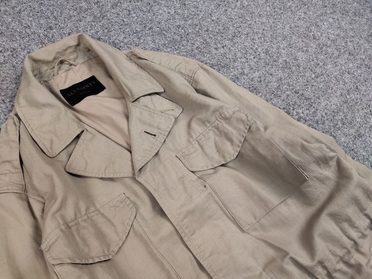 Allsaints Allsaints Field Beige Multi Pocket Vulcan Jacket Size US L / EU 52-54 / 3 - 12 Thumbnail