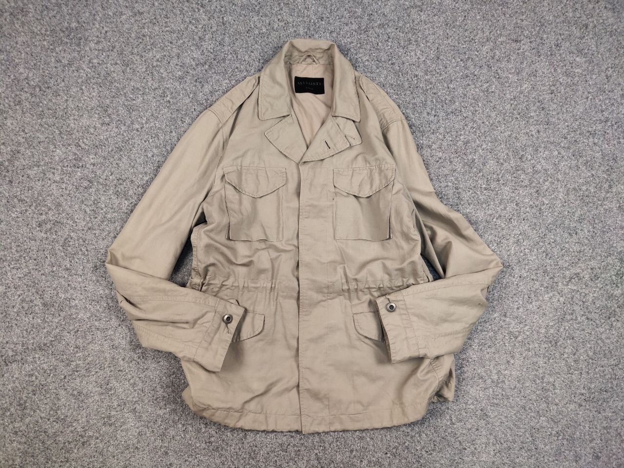 Allsaints Allsaints Field Beige Multi Pocket Vulcan Jacket Size US L / EU 52-54 / 3 - 13 Thumbnail