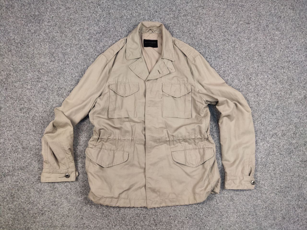 Allsaints Allsaints Field Beige Multi Pocket Vulcan Jacket Size US L / EU 52-54 / 3 - 15 Thumbnail