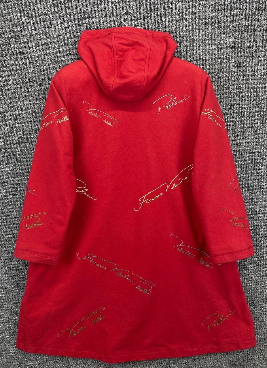 Paoloni Vintage Franca V Paoloni Red Hoodie Wool Coat Long Jacket Size US L / EU 52-54 / 3 - 11 Thumbnail
