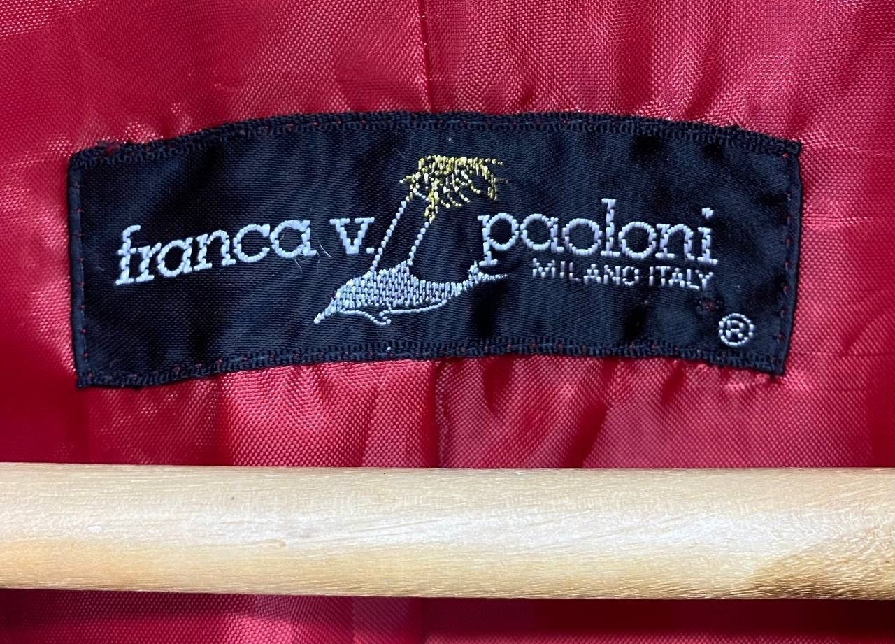 Paoloni Vintage Franca V Paoloni Red Hoodie Wool Coat Long Jacket Size US L / EU 52-54 / 3 - 8 Thumbnail