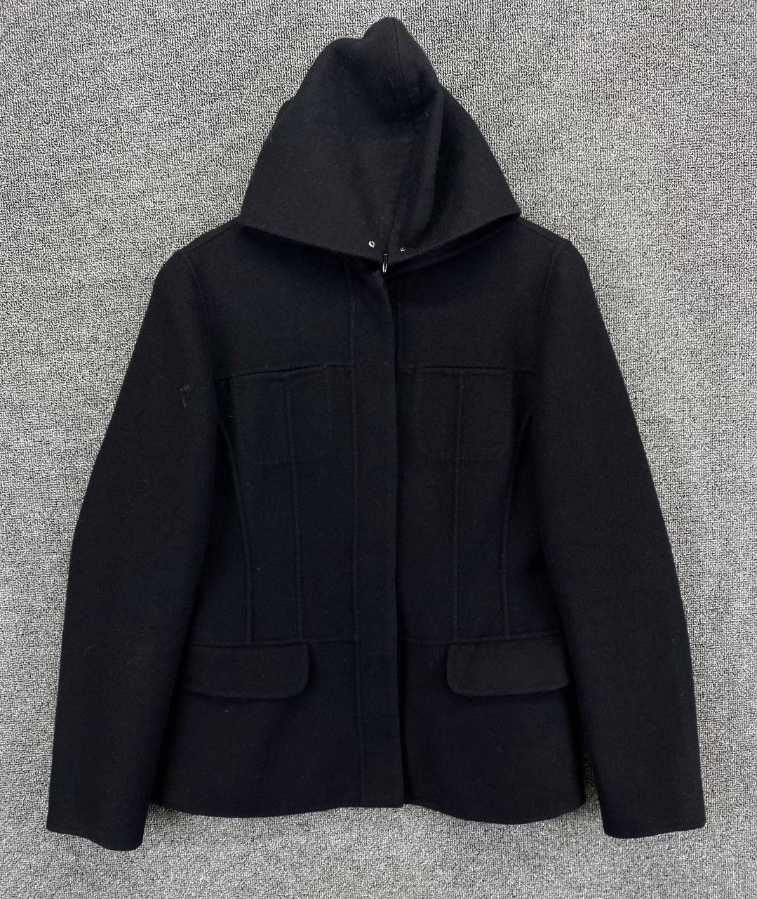 Trussardi Vintage Trussardi Black Hoodie Wool Jacket Size S / US 4 / IT 40 - 3 Thumbnail