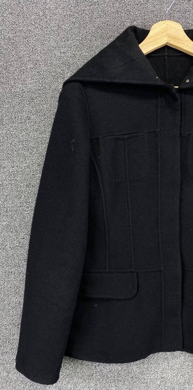 Trussardi Vintage Trussardi Black Hoodie Wool Jacket Size S / US 4 / IT 40 - 4 Thumbnail