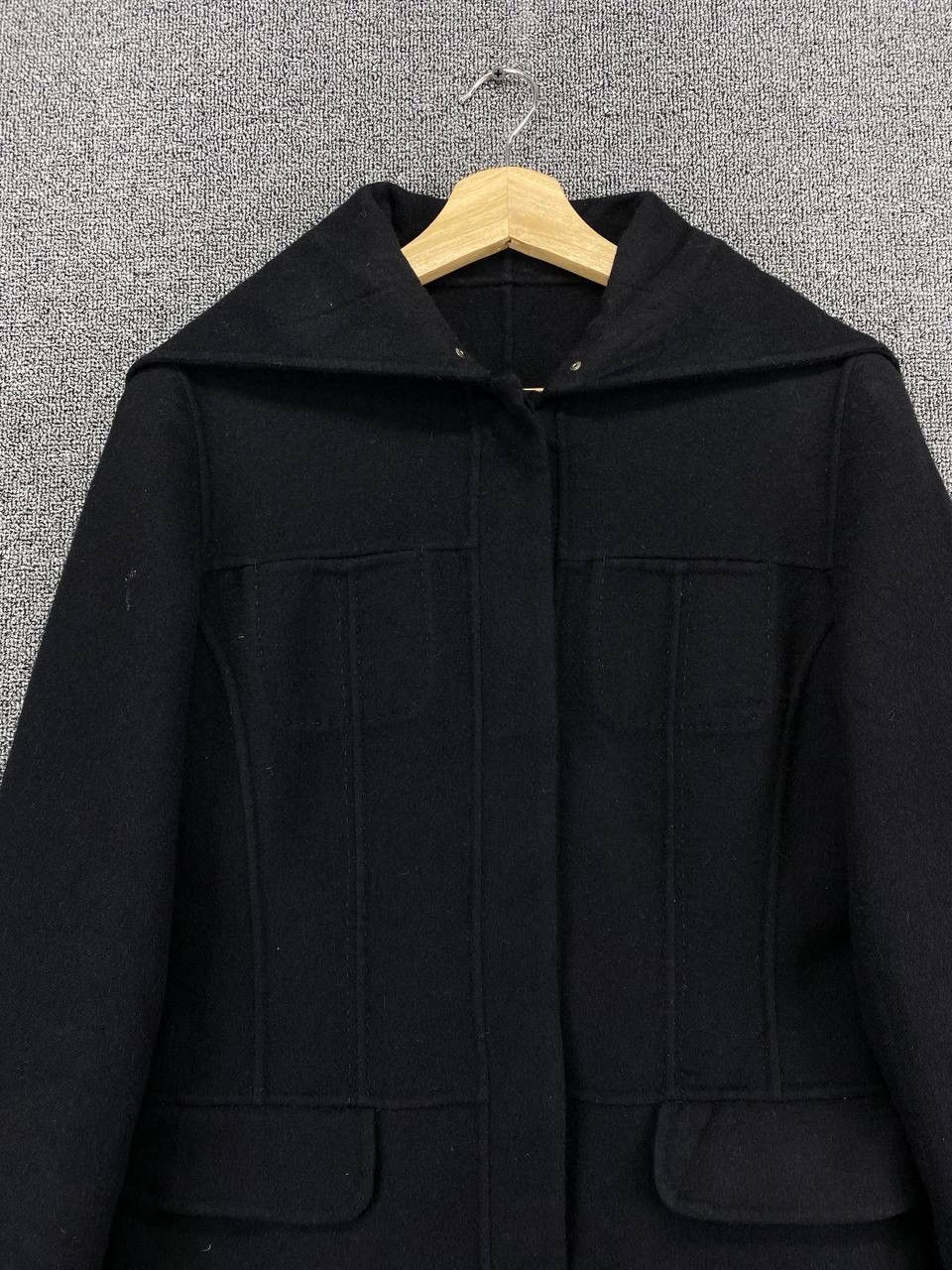 Trussardi Vintage Trussardi Black Hoodie Wool Jacket Size S / US 4 / IT 40 - 6 Thumbnail