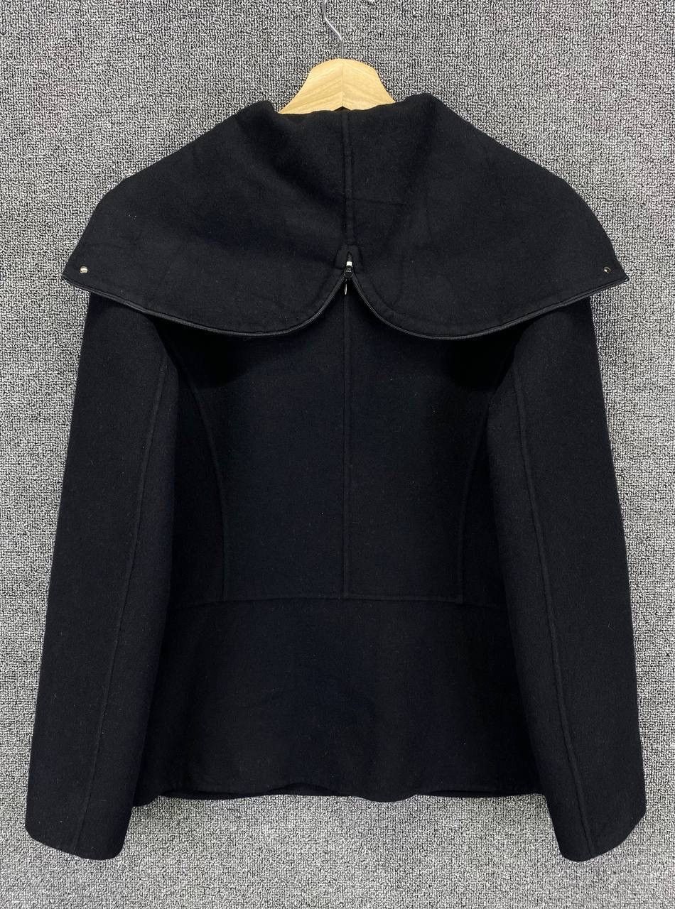 Trussardi Vintage Trussardi Black Hoodie Wool Jacket Size S / US 4 / IT 40 - 9 Thumbnail