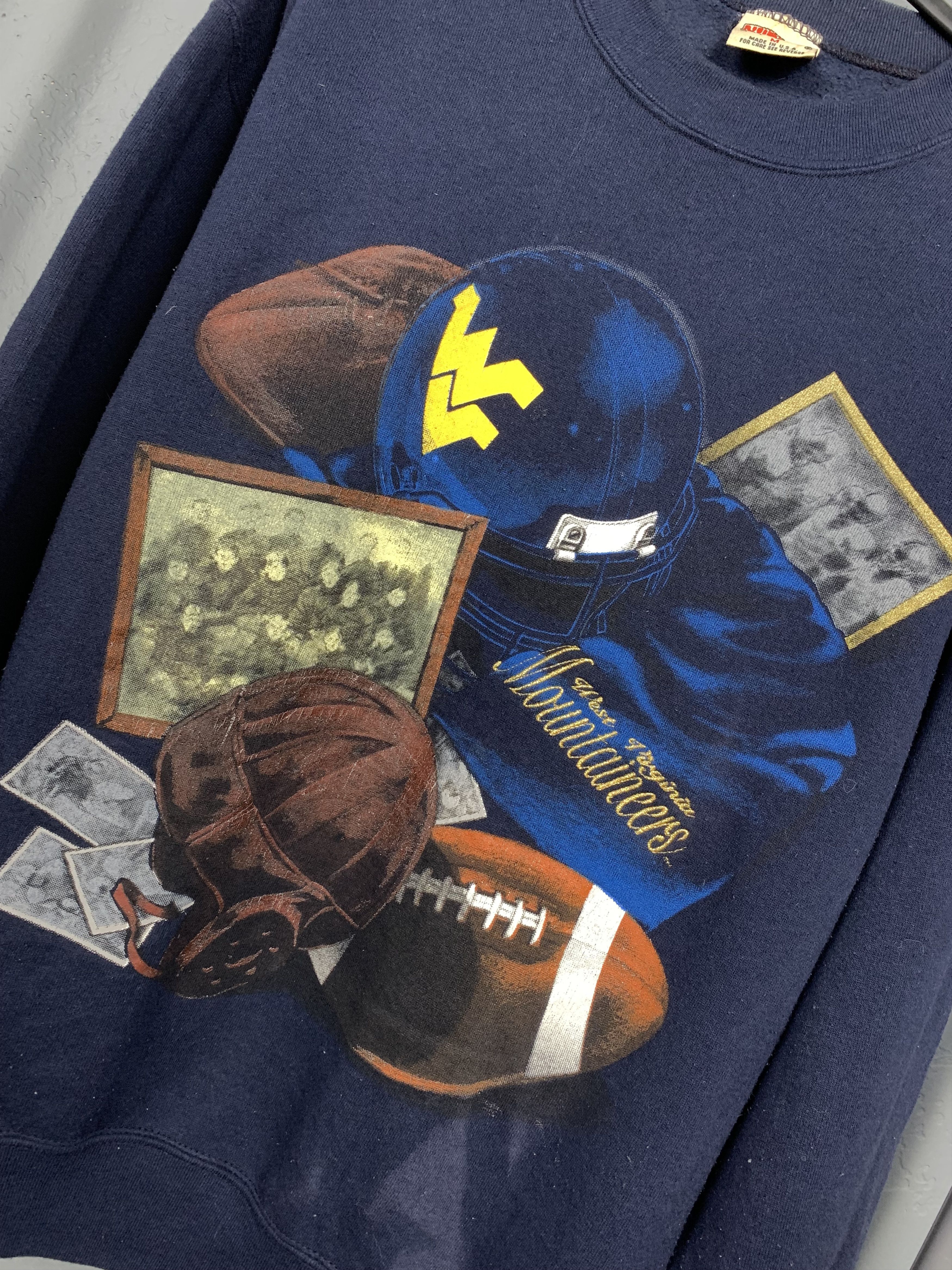NCAA West Virginia Mountaineers Vintage Sweatshirt Size US M / EU 48-50 / 2 - 2 Thumbnail