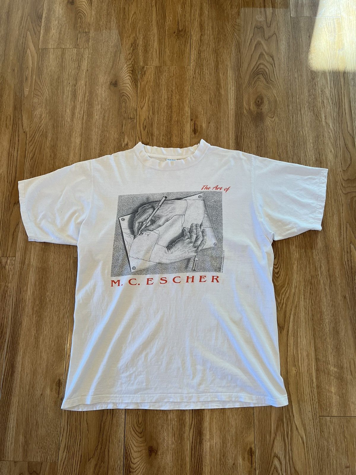 Vintage M.C. Escher Vintage Art Tee Shirt Size US XL / EU 56 / 4 - 2 Thumbnail