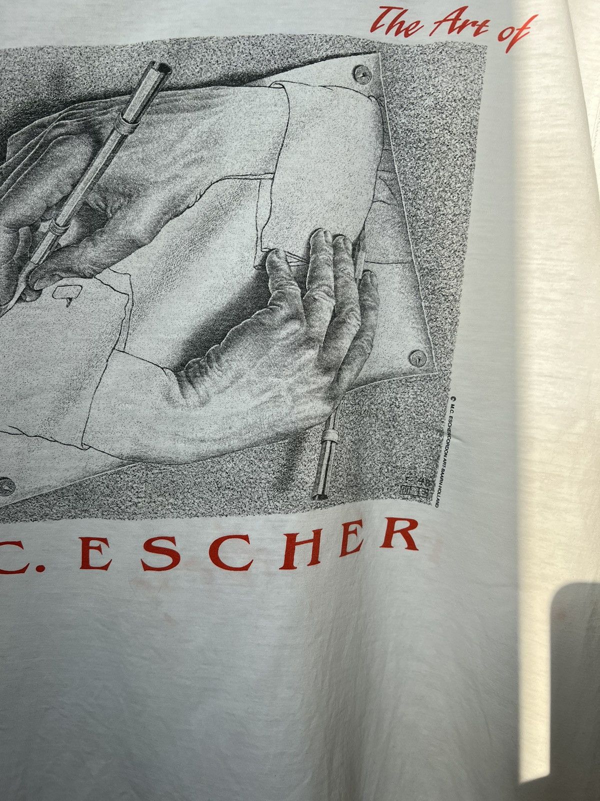Vintage M.C. Escher Vintage Art Tee Shirt Size US XL / EU 56 / 4 - 16 Thumbnail