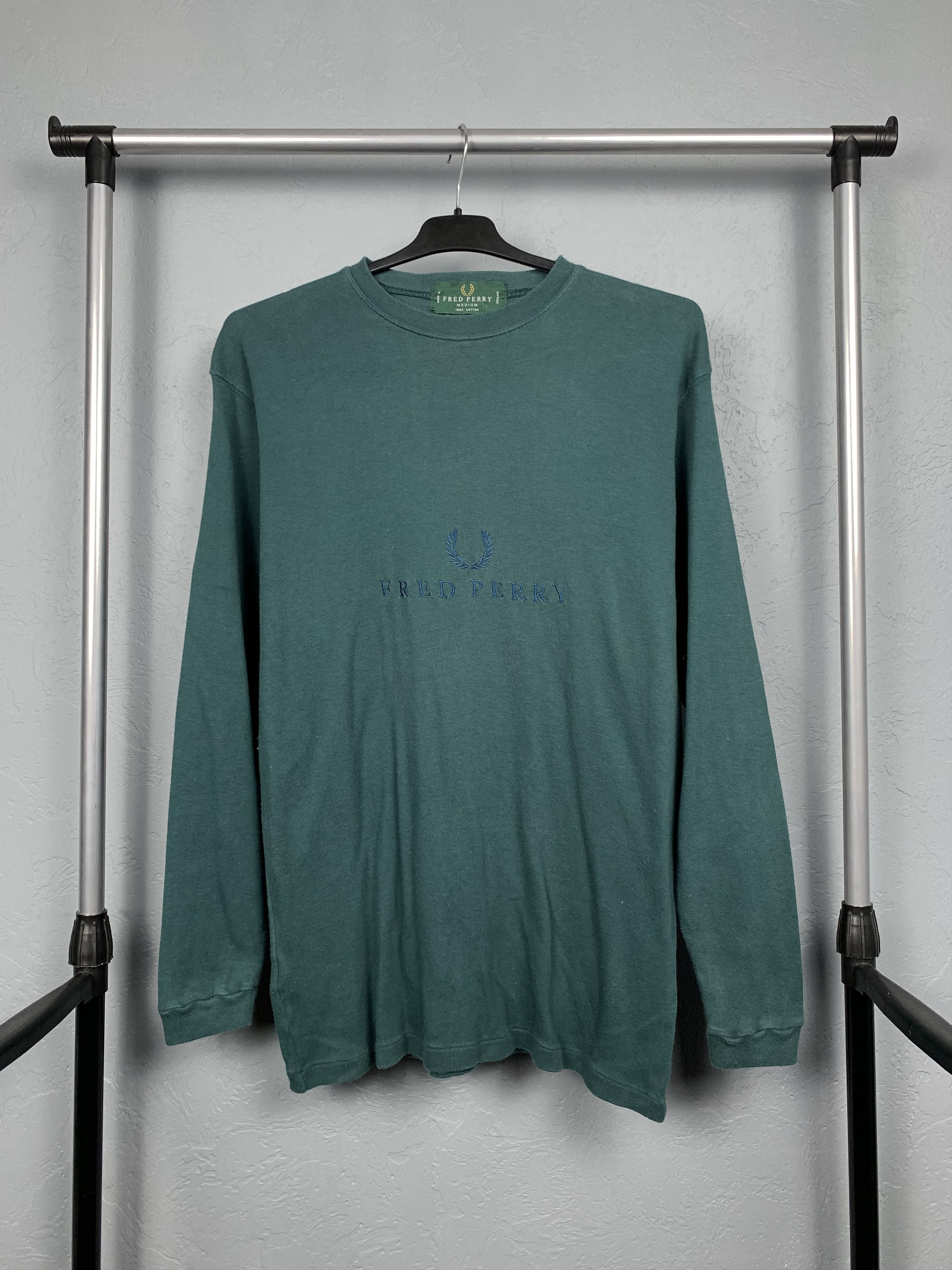 Fred Perry Fred Perry 90s Vintage Big Logo Mens Sweatshirt Size US M / EU 48-50 / 2 - 1 Thumbnail