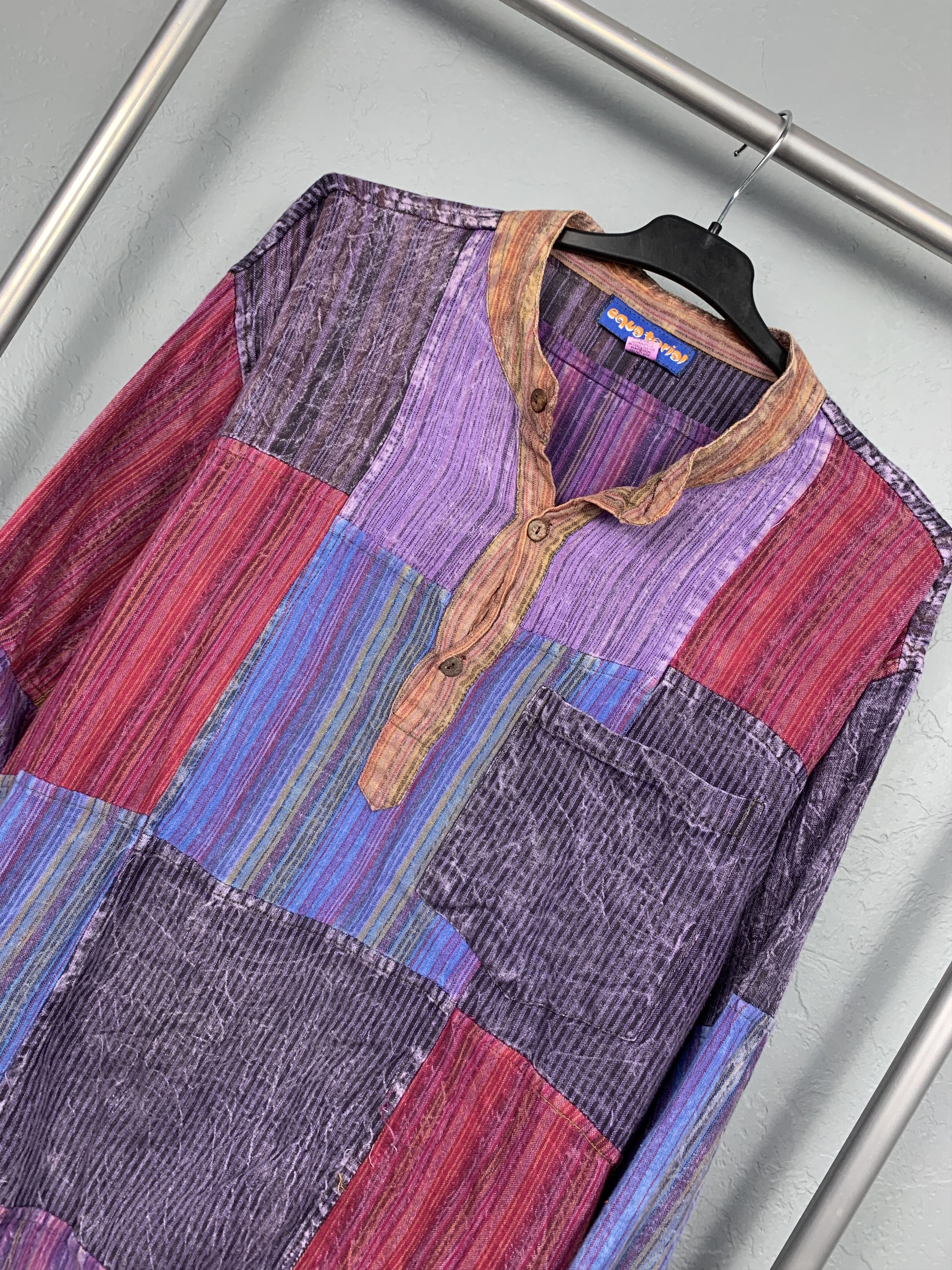 Japanese Brand Nepal Traditional Handmade Patchwork Shirt Custom Size US XL / EU 56 / 4 - 2 Thumbnail
