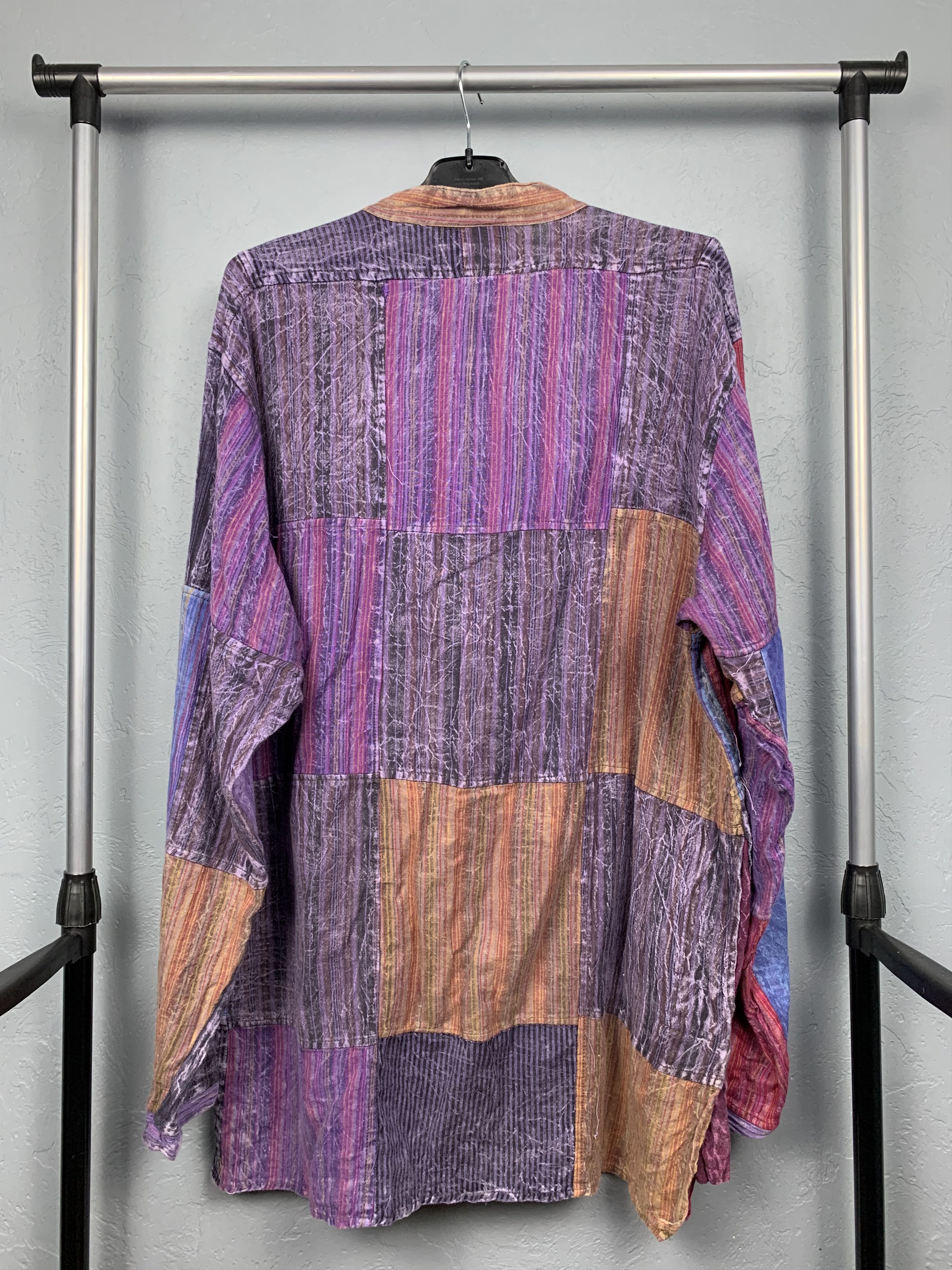 Japanese Brand Nepal Traditional Handmade Patchwork Shirt Custom Size US XL / EU 56 / 4 - 5 Thumbnail