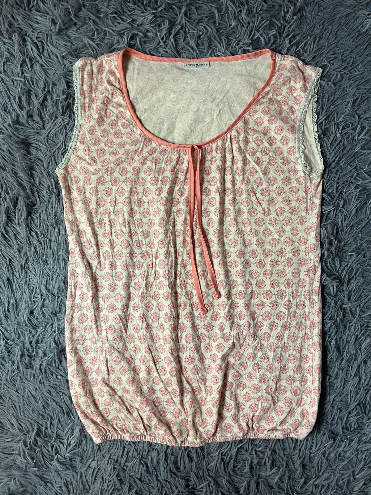 Vintage + Vive Maria + Y2K vintage minimalist tank top Size L / US 10 / IT 46 - 1 Thumbnail